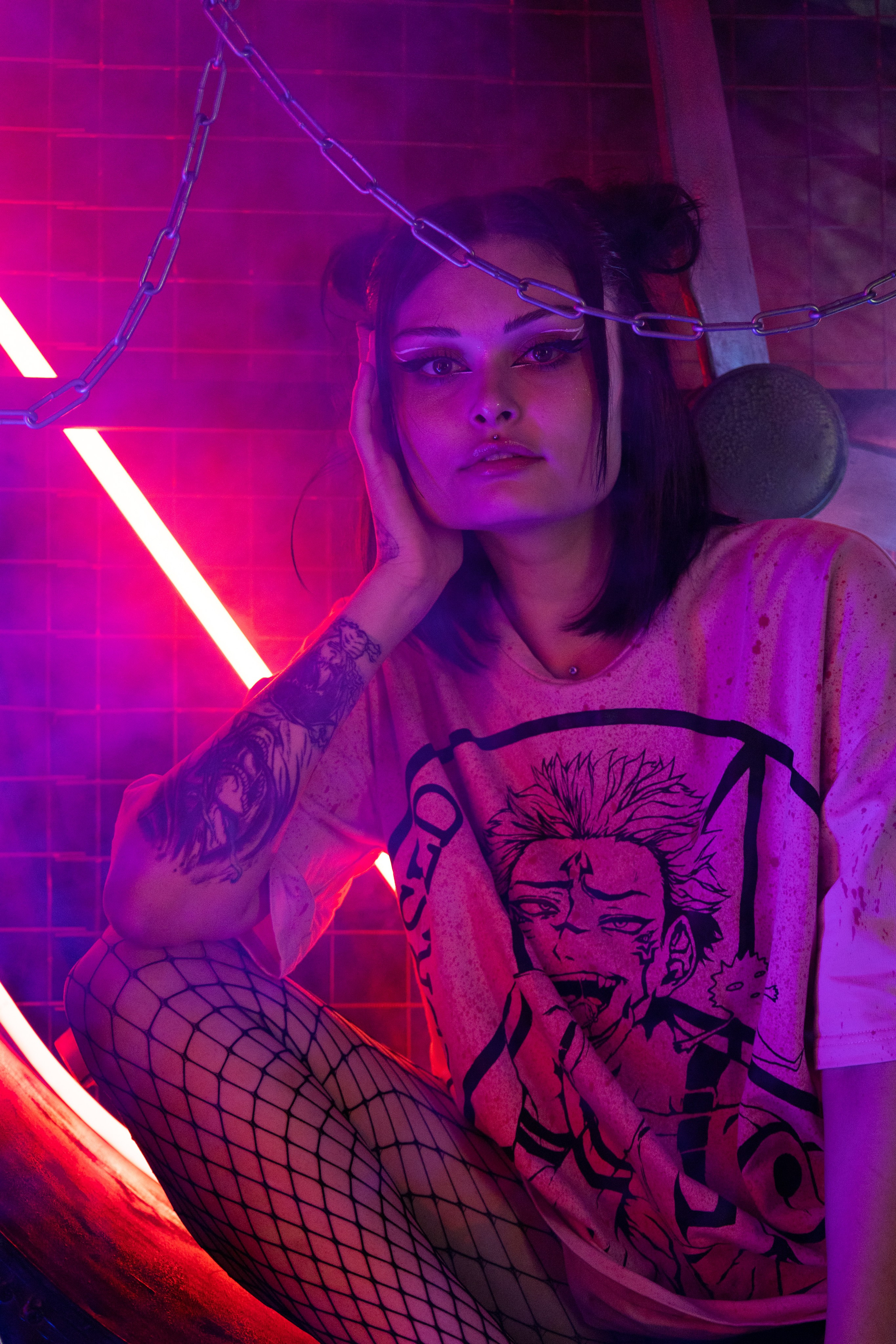 Для Насти | неон 💖. Портретный фотограф в Новосибирске