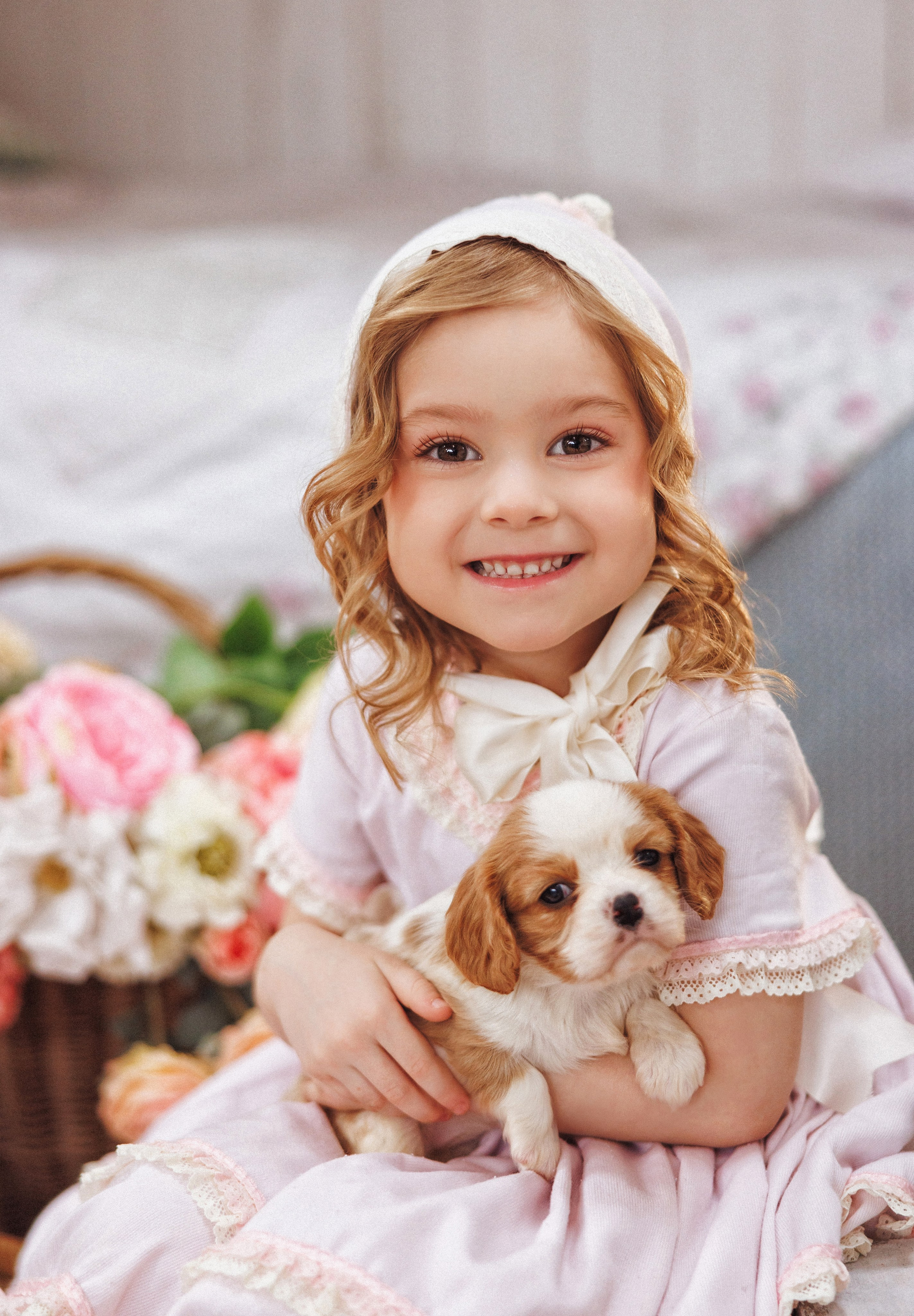 Фотосессия с щенками Кавалер кинг чарльз спаниель, фотостудия Ольги Сурухановой, город Краснодар. Семейный и детский фотограф в Краснодаре Анна Трашкова