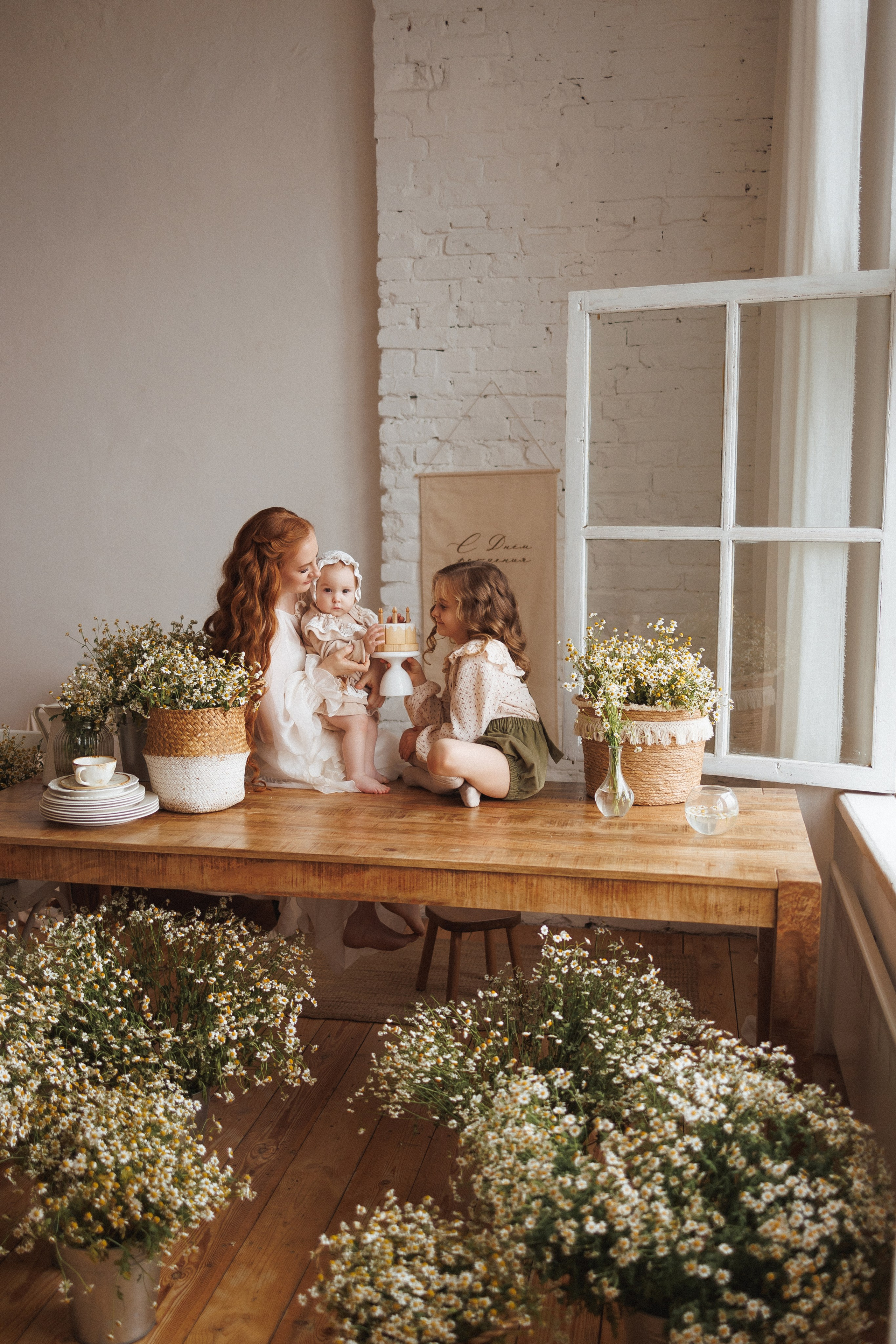 Фотосессия с Ромашками в фотостудии Space JOBS, город Краснодар. Семейный и детский фотограф в Краснодаре Анна Трашкова