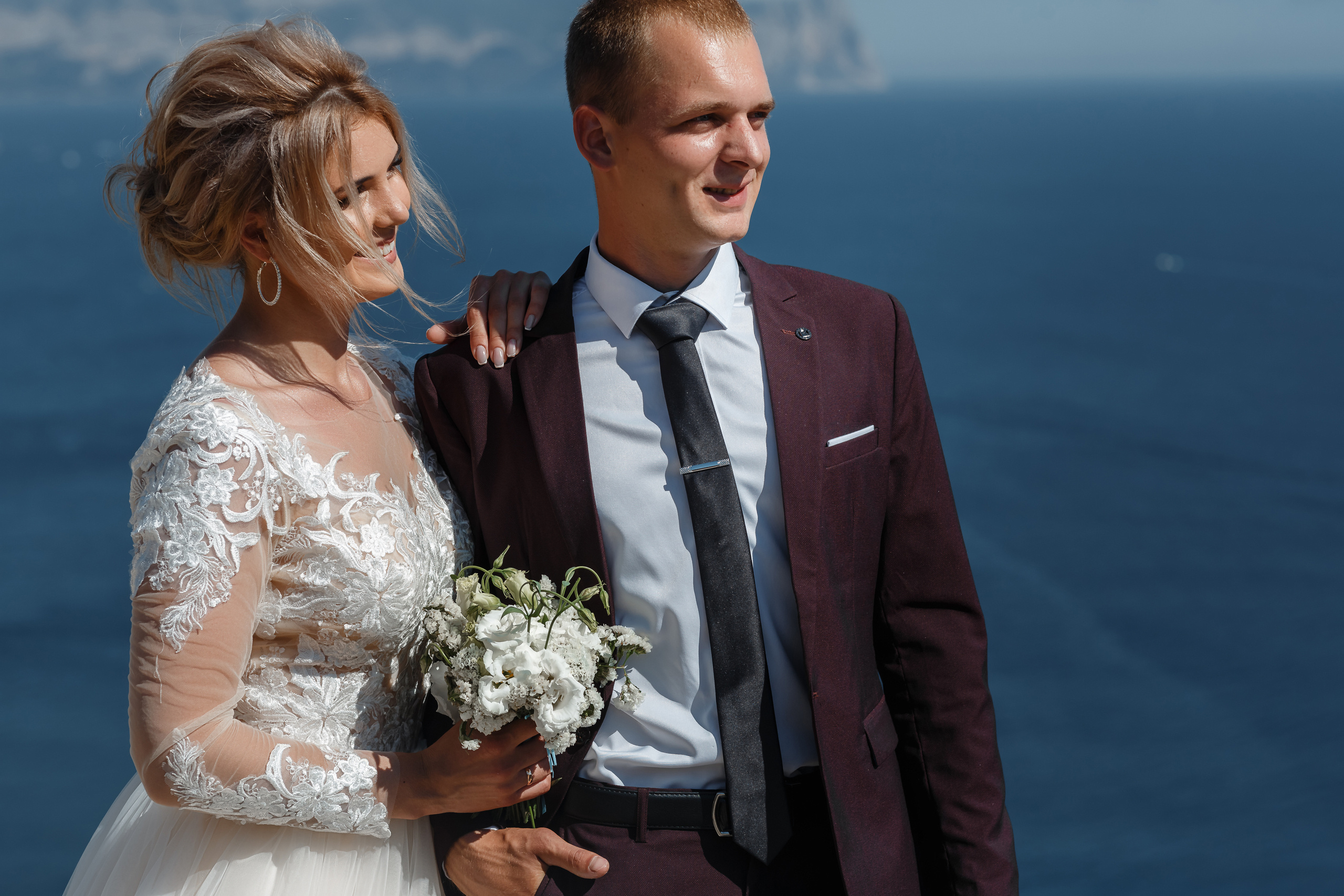 По дороге с облаками. Свадебная прогулка Даши и Алексея в Крыму. Свадебный фотограф в Крыму и Севастополе Ольга Баскакова