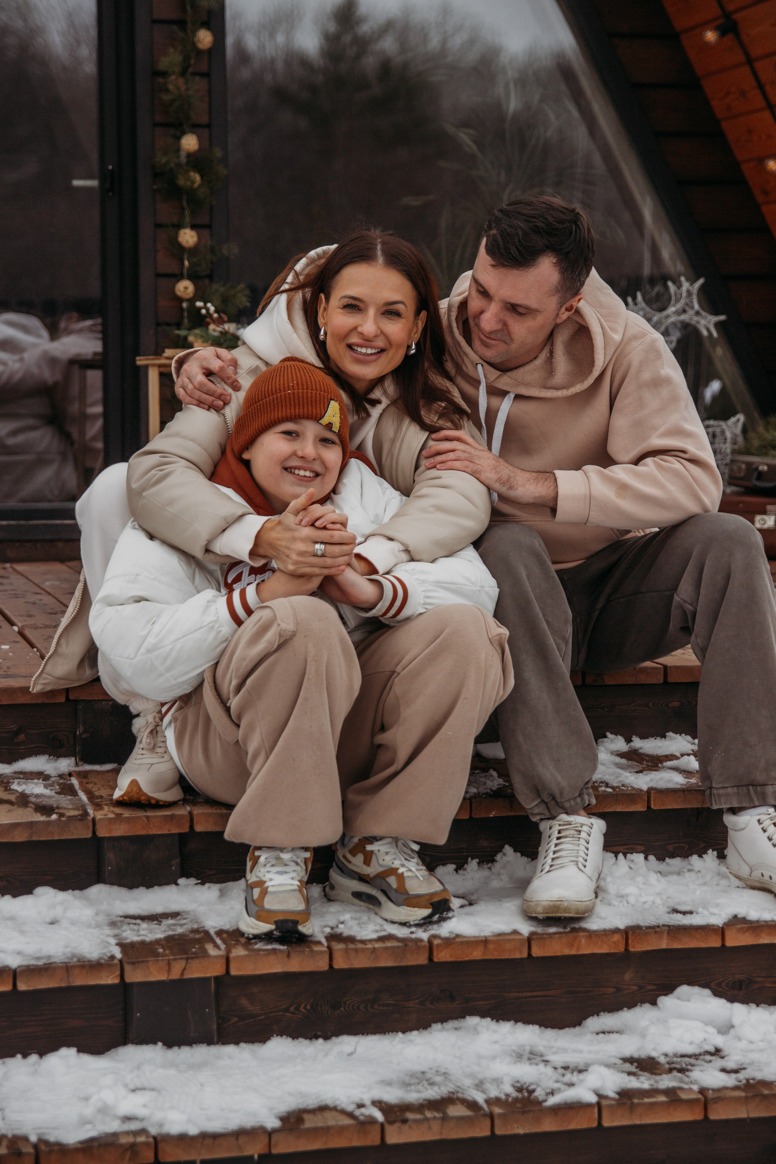 Новогодняя съемка в домике, для семьи Вероники. Венера Гайн. Репортажный фотограф  Тюмень. Обучение фотографии с 0