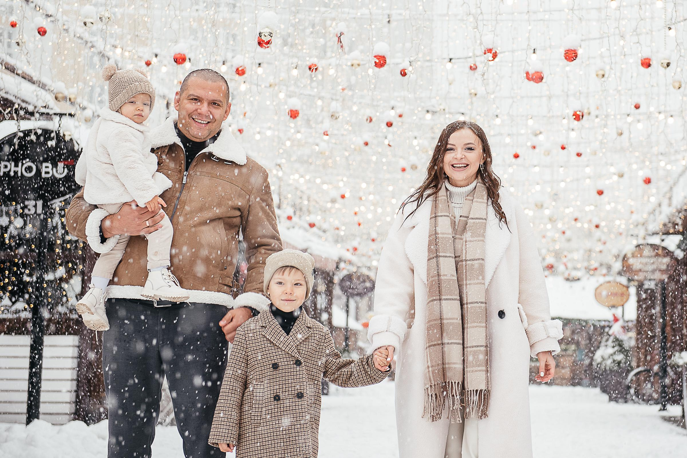 Снег в Краснодаре. Семейная фотосессия. Екатерина Бакурова — контент фотограф, женский фотограф в Краснодаре