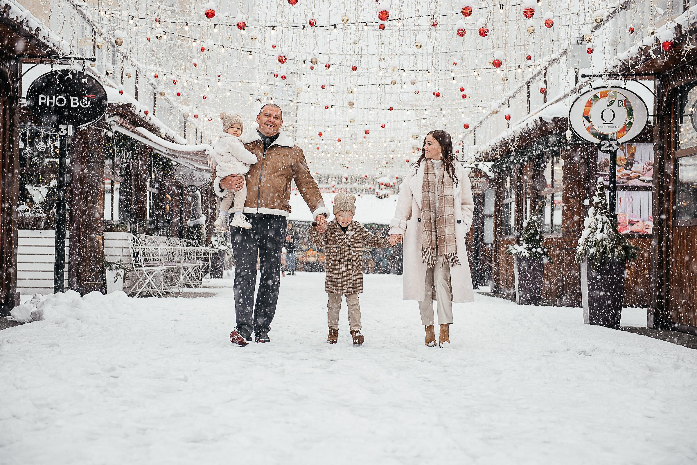 Снег в Краснодаре. Семейная фотосессия. Екатерина Бакурова — контент фотограф, женский фотограф в Краснодаре