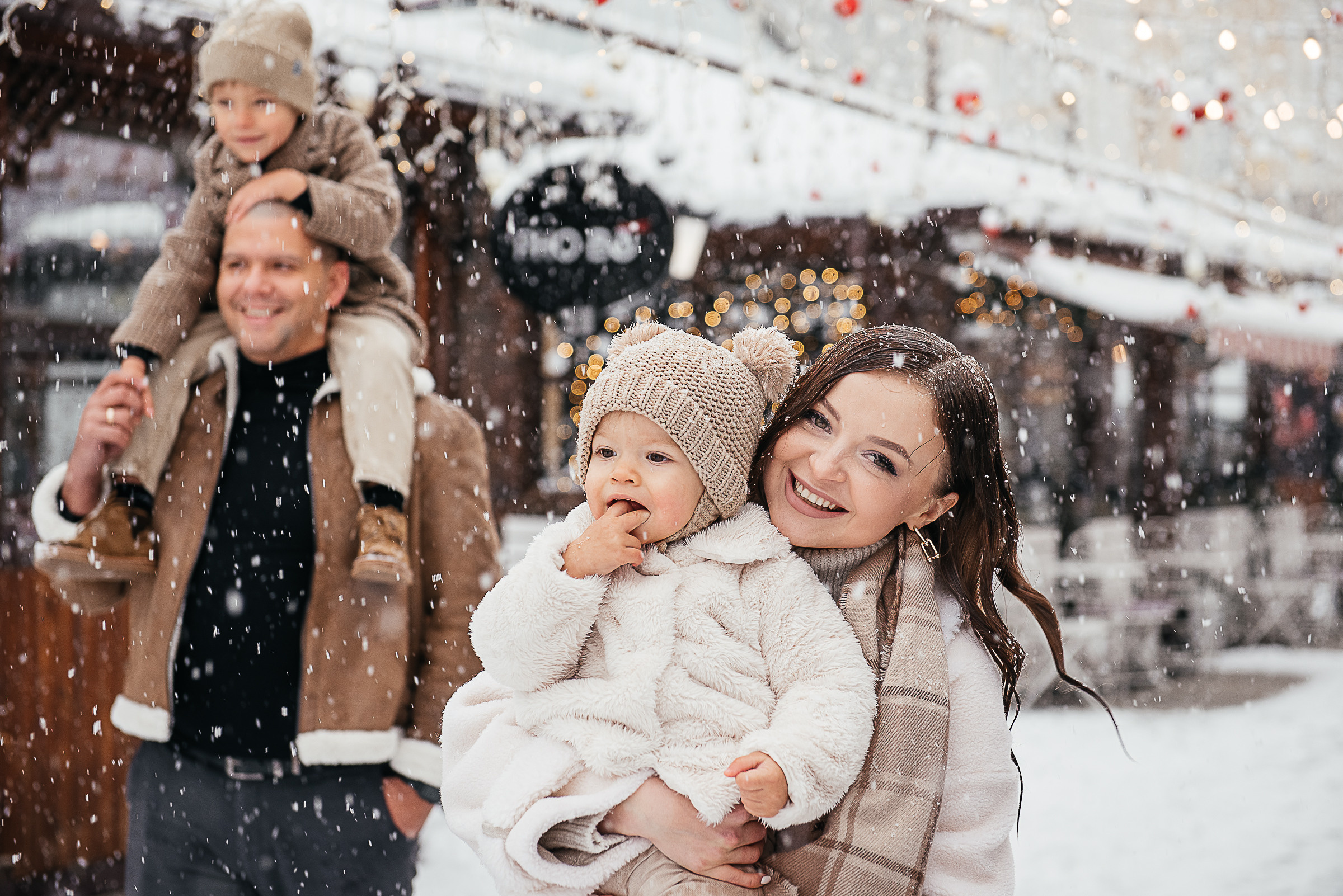 Снег в Краснодаре. Семейная фотосессия. Екатерина Бакурова — контент фотограф, женский фотограф в Краснодаре