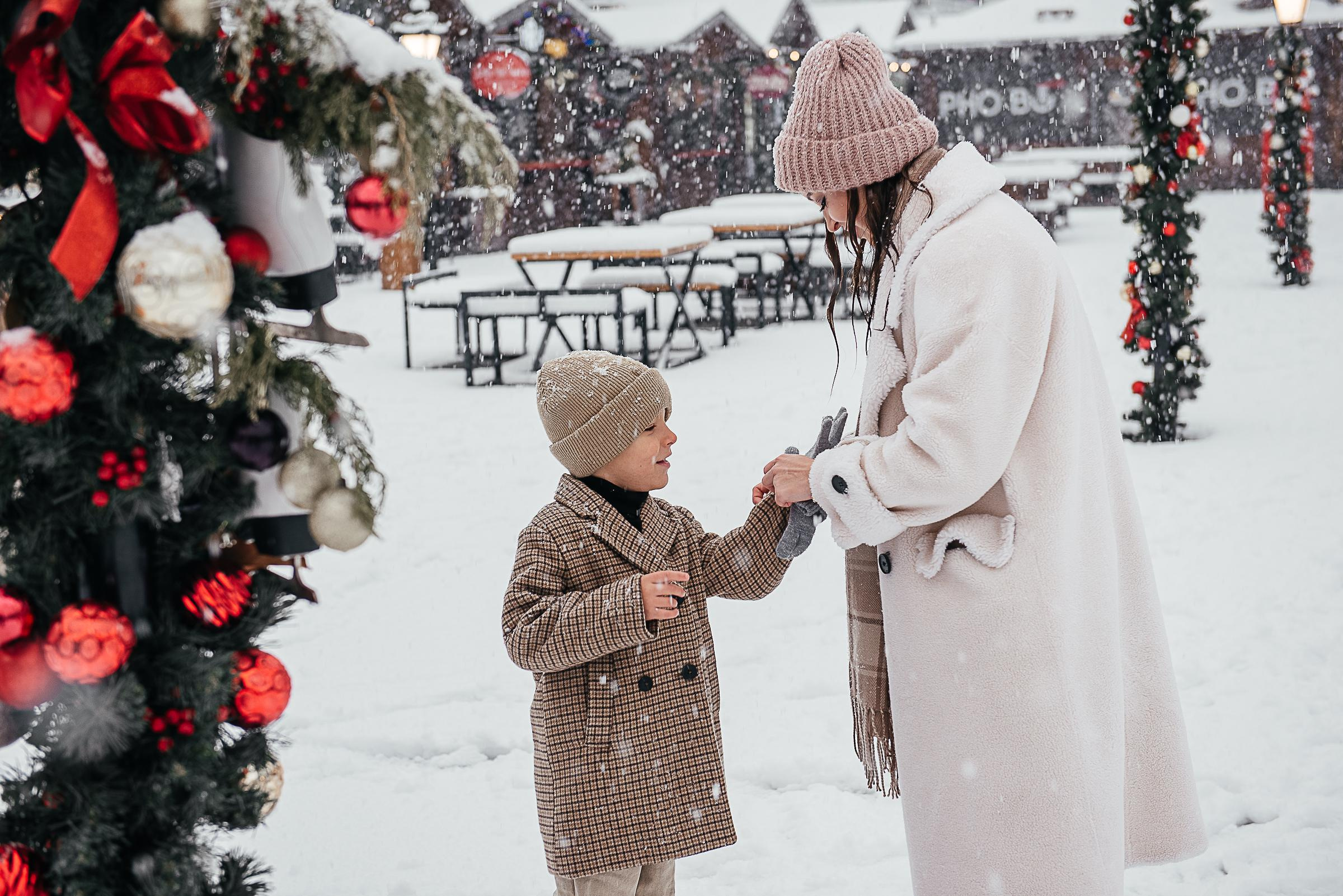 Снег в Краснодаре. Семейная фотосессия. Екатерина Бакурова — контент фотограф, женский фотограф в Краснодаре