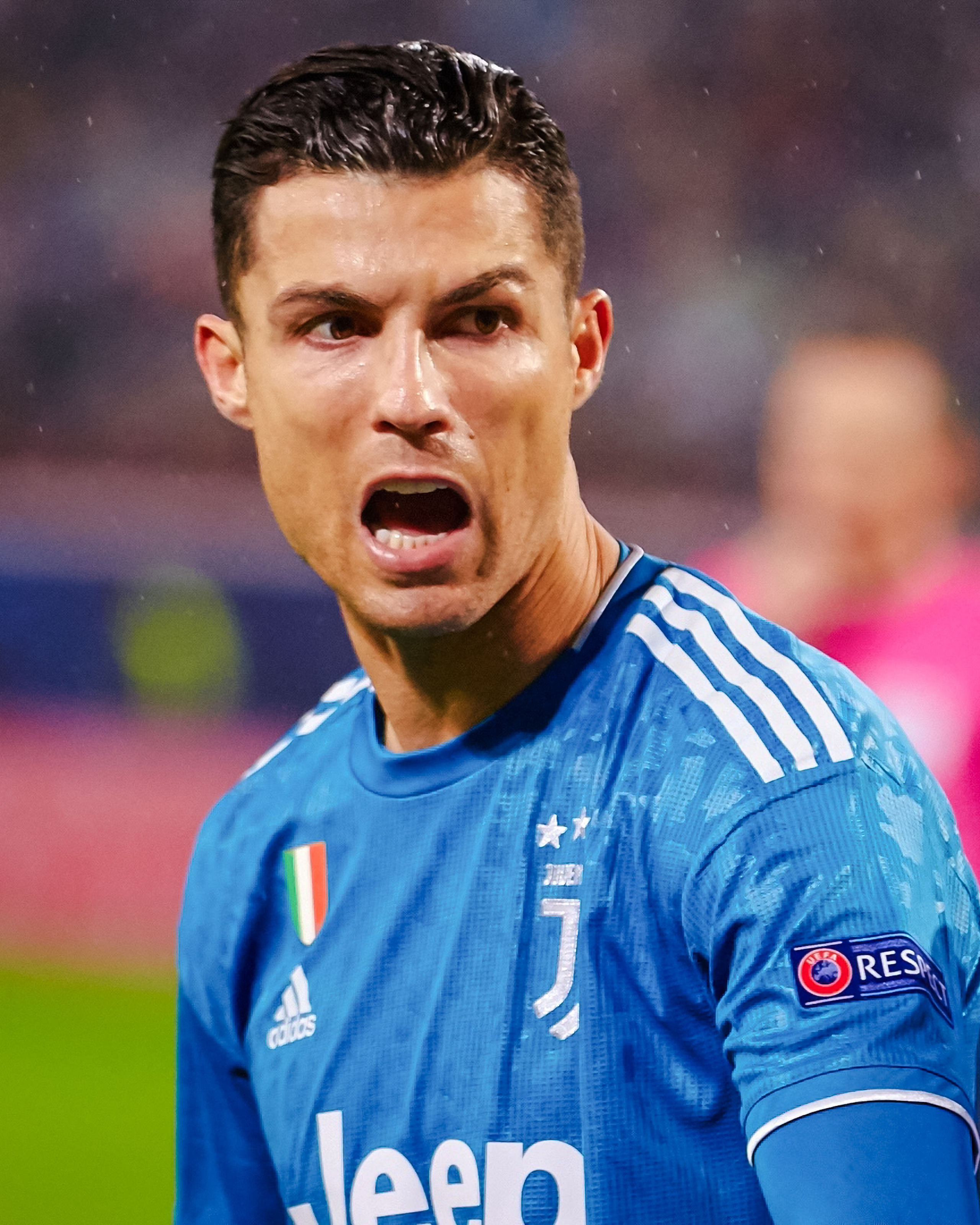 Криштиану Роналду против Локомотив Москва, на РЖД-Арене в матче Лиги чемпионов.