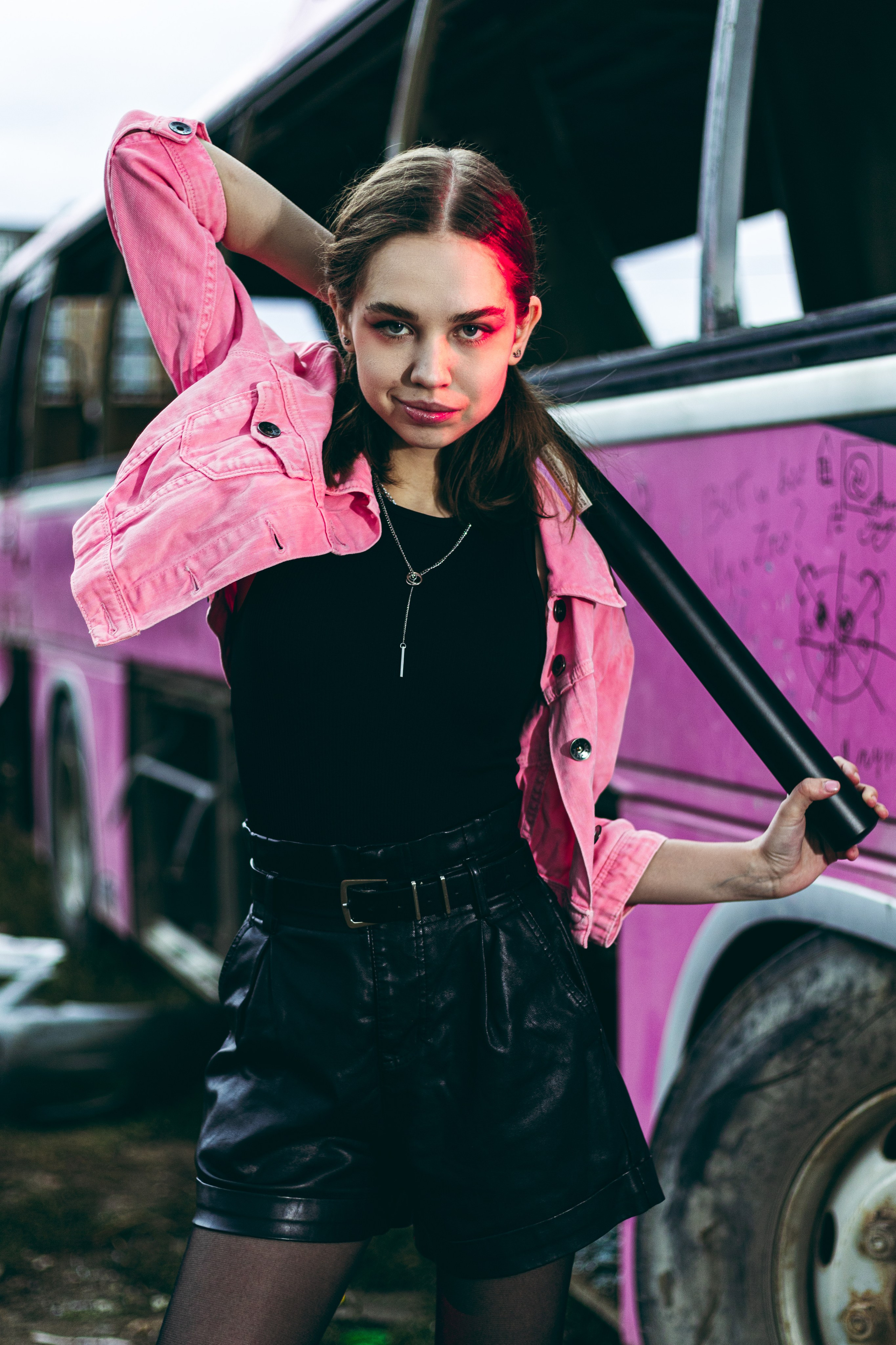 Алина, бита, цепь. Фотограф, Таганрог, Руслан Степущенко