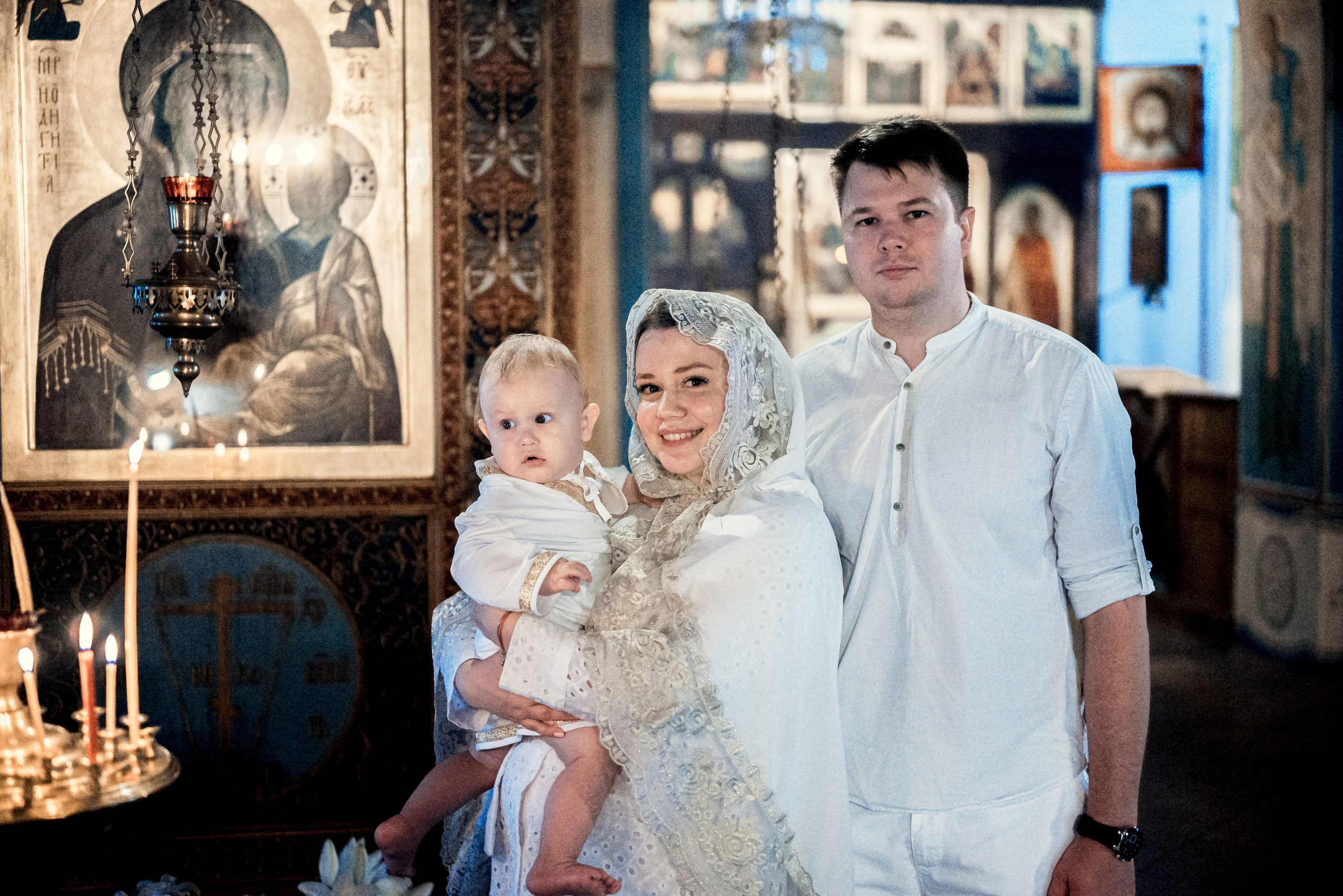 Крещение Александра. Семейный и детский фотограф Москва