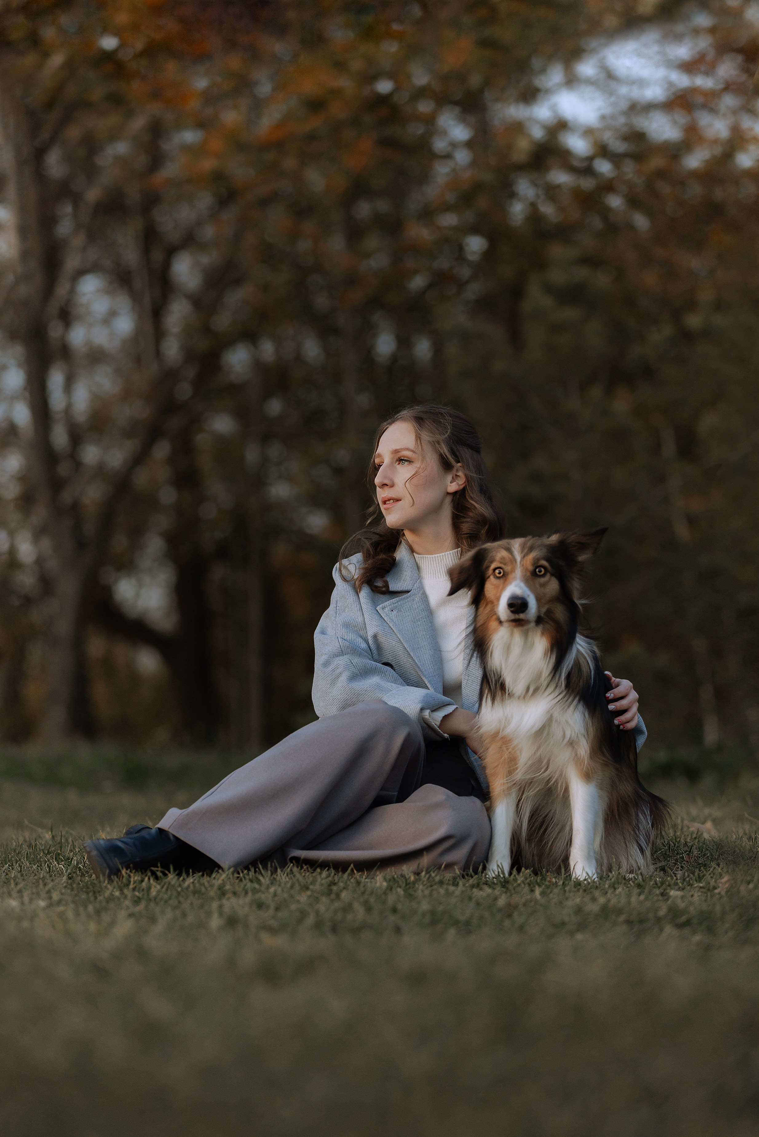 Осенняя съемка Аллы и ее спутника Джея (пакет «Чуть-чуть»). Фотограф Анималист Екатерина Справцева в Нижнем Новгороде