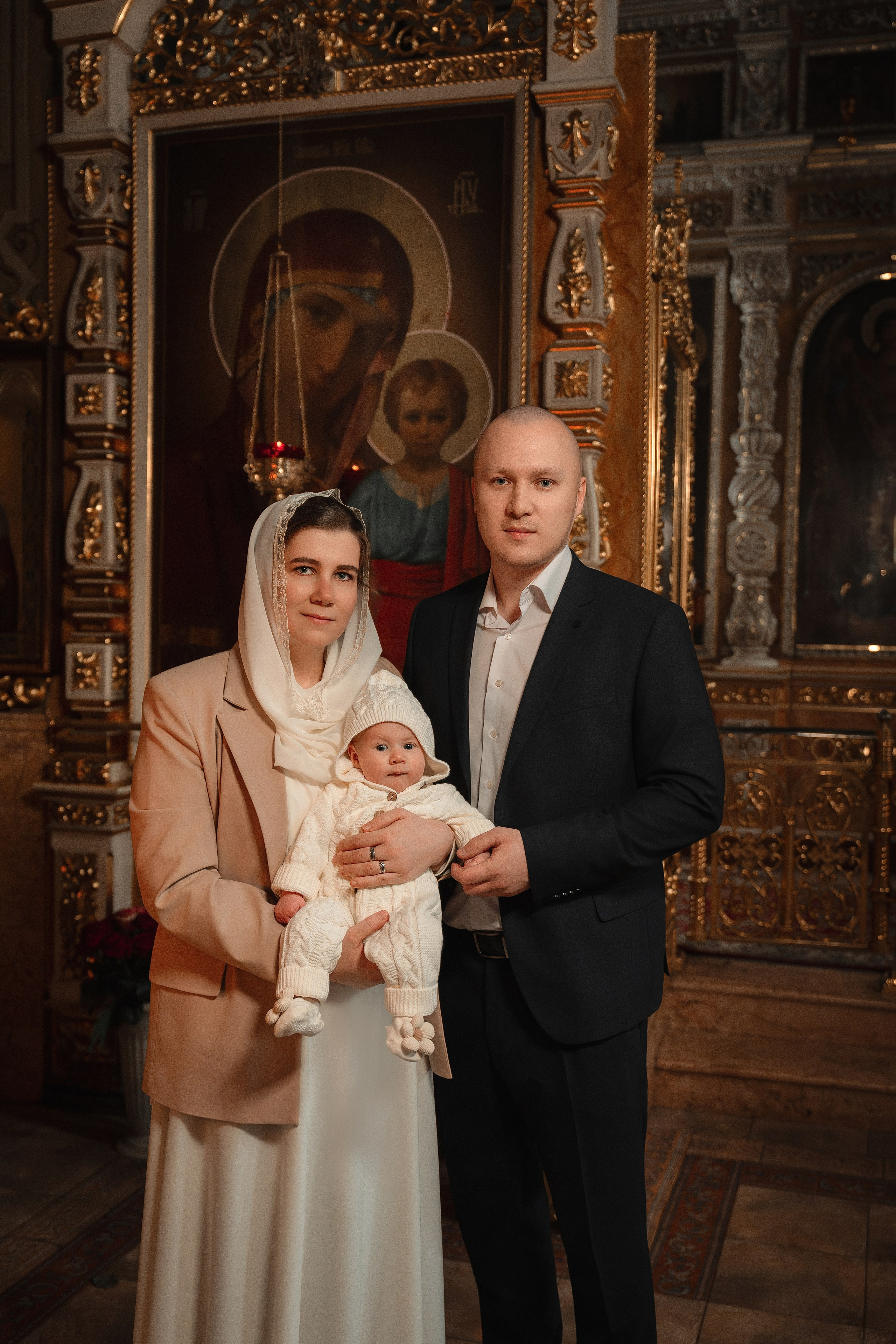 Крещение Машеньки в Храме всех святых на Соколе, фотограф на крещение, церковный фотограф , фото и видео крещения