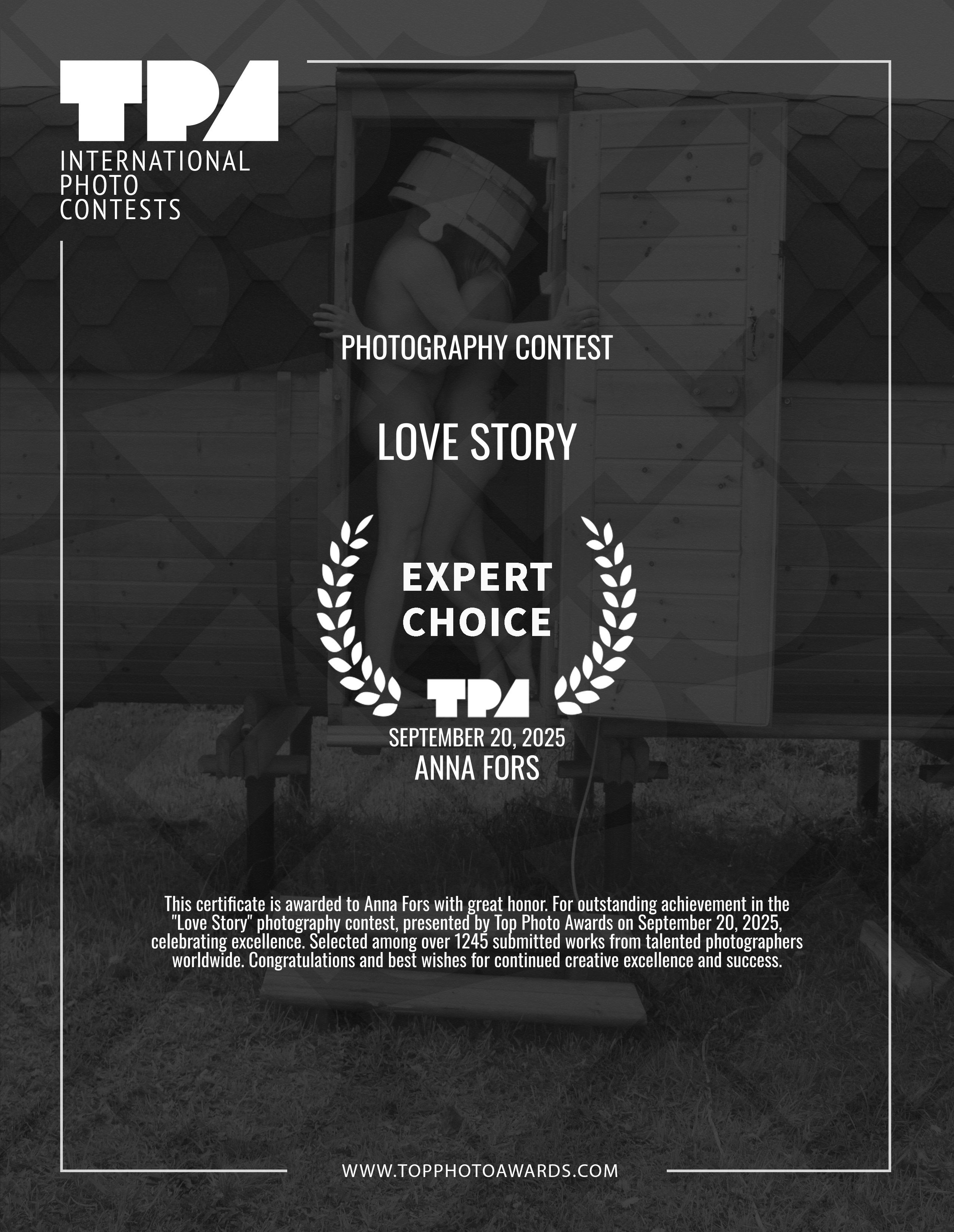 Награды фотохудожника Анны Форс — Победитель BICFP, TopPhotoAwards и финалист Liquida Grant. Арт-ню фотограф, Фотохудожник в Москве Анна Форс
