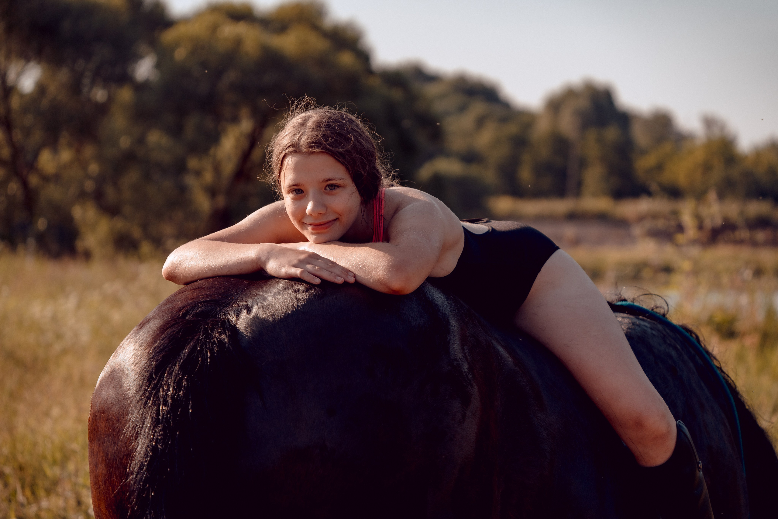 Купание лошадей 05.07.2024. Портретный и семейный фотограф в Москве/Видное