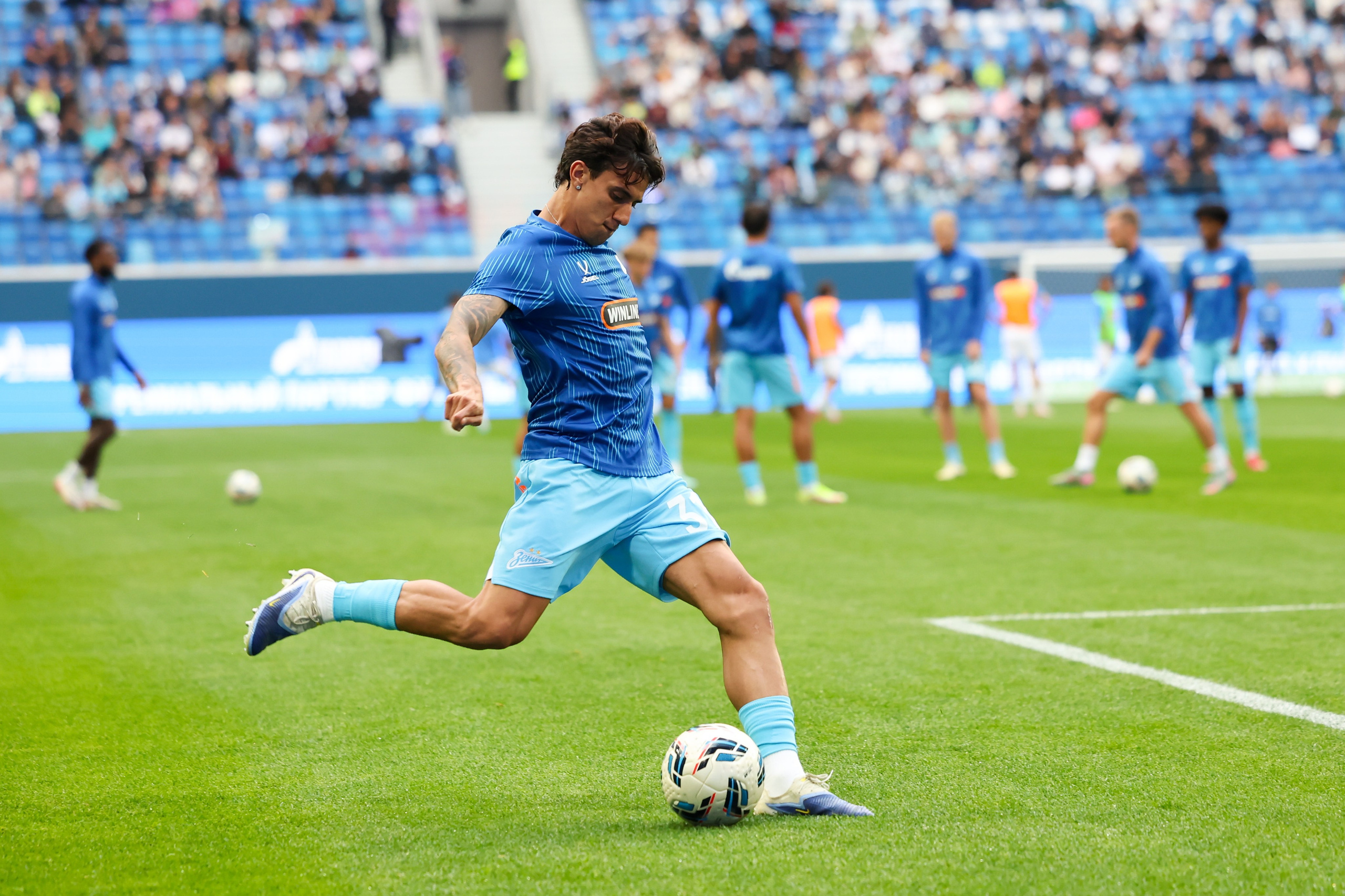 ФК «Зенит» — ФК «Динамо» Махачкала 23.08.2025. Спортивный и репортажный фотограф Антон Тереханов