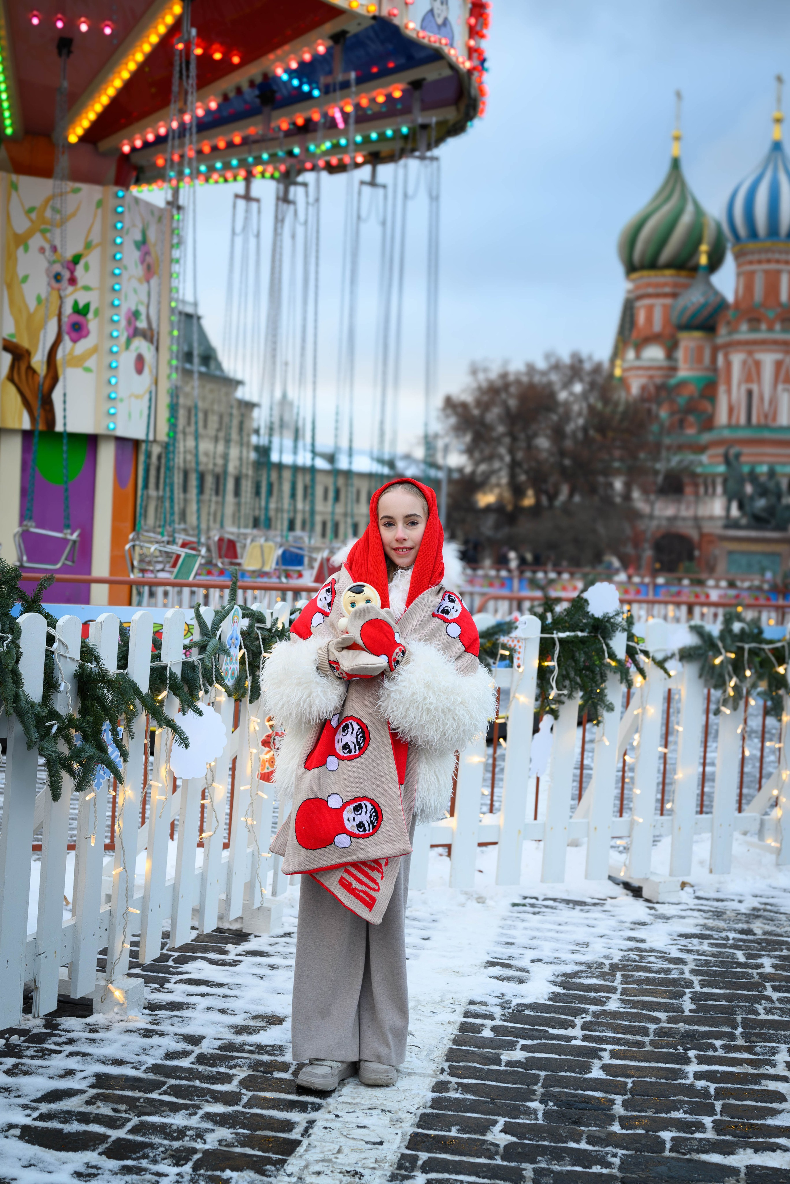 Новогодняя съемка Софии на Красной площади. Семейный фотограф в Москве и МО Екатерина Ромащина