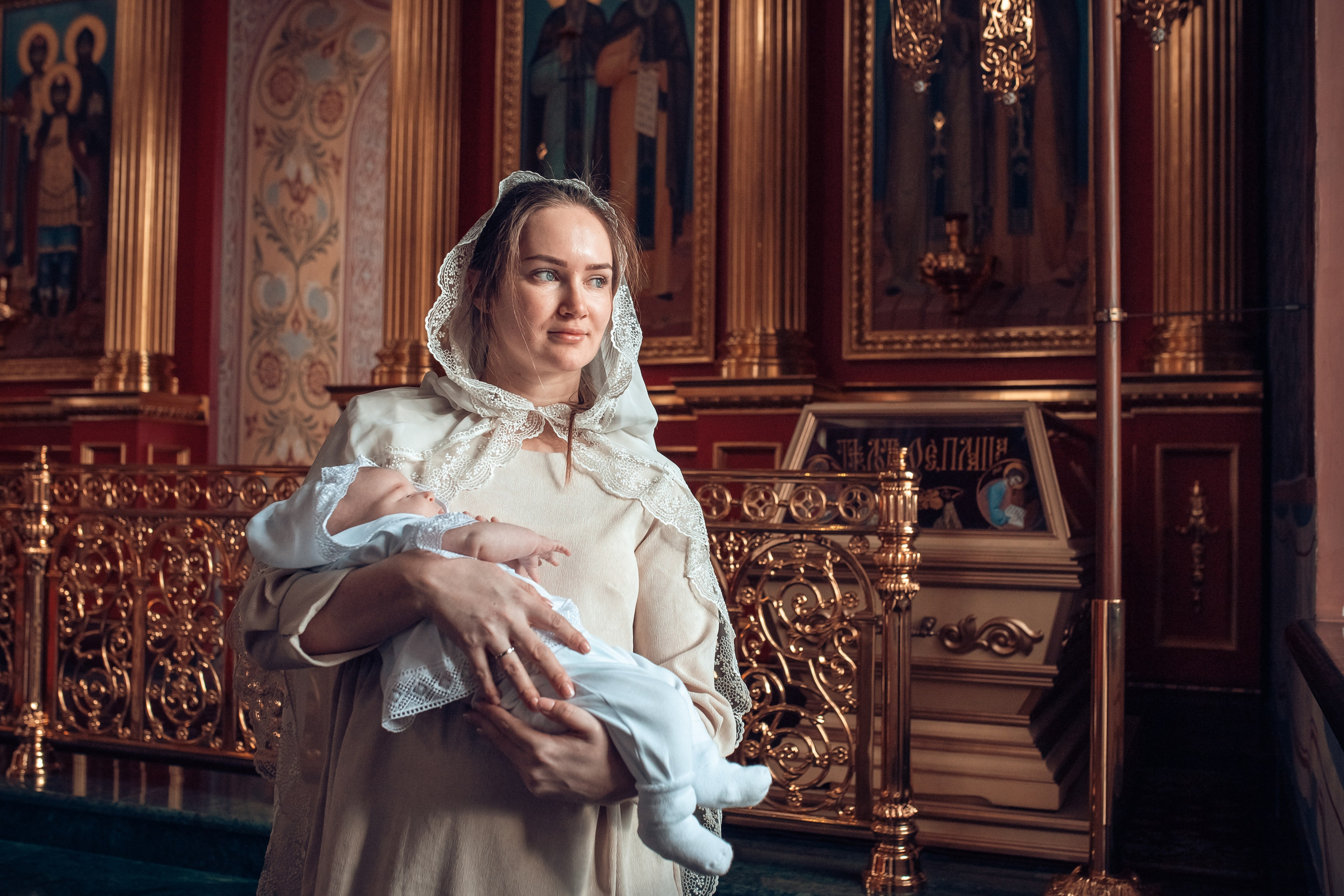 Крещение Тимура в храме Георгия Всеволодовича. Екатерина Крапивина фотограф церковных Таинств в Нижний Новгороде