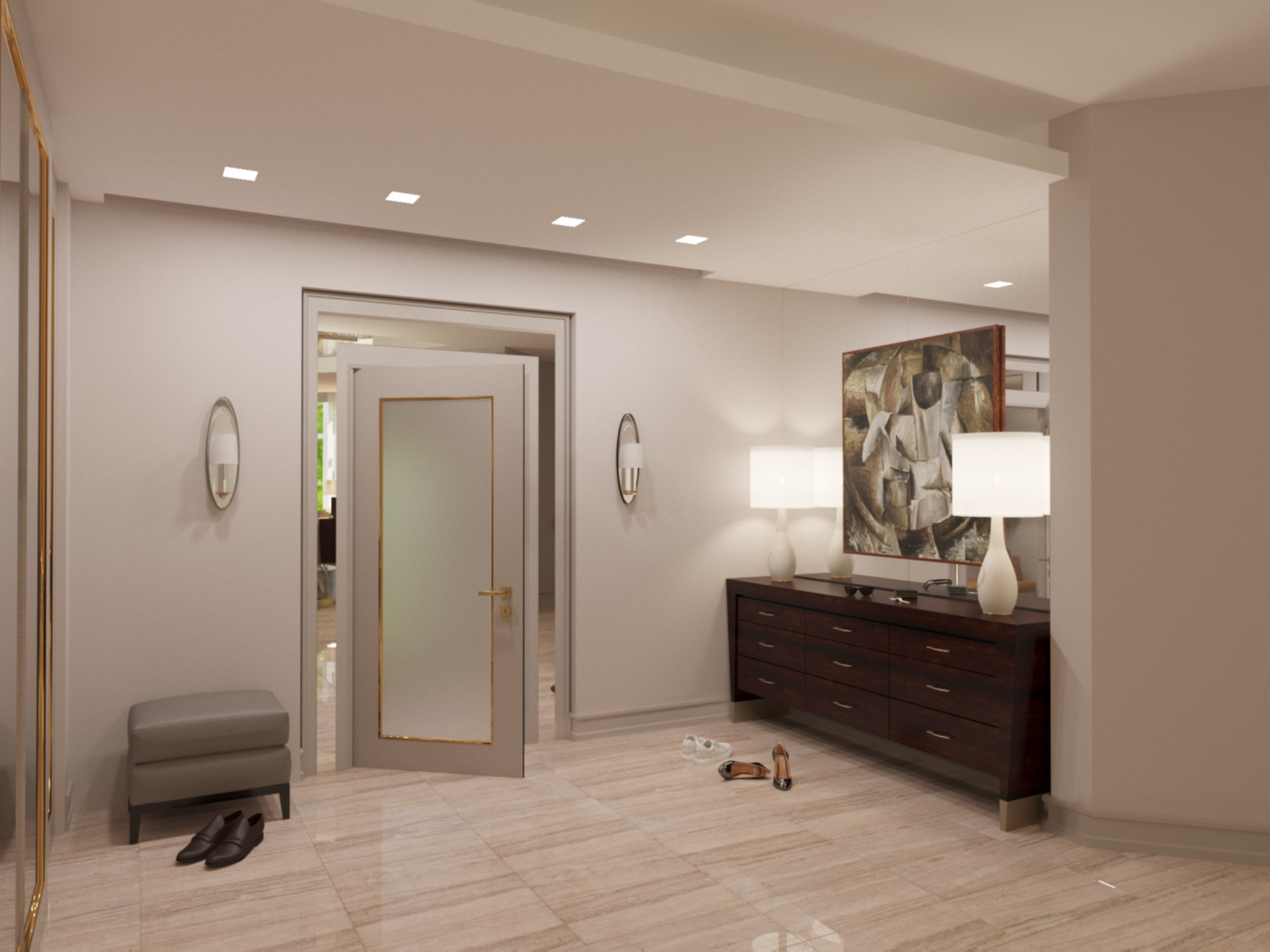 Проект реновации 1-го этажа в пос. Карасьеозерский. Интерьерный дизайнер и художник. Локация в г. Екатеринбурге беру проекты в разных странах