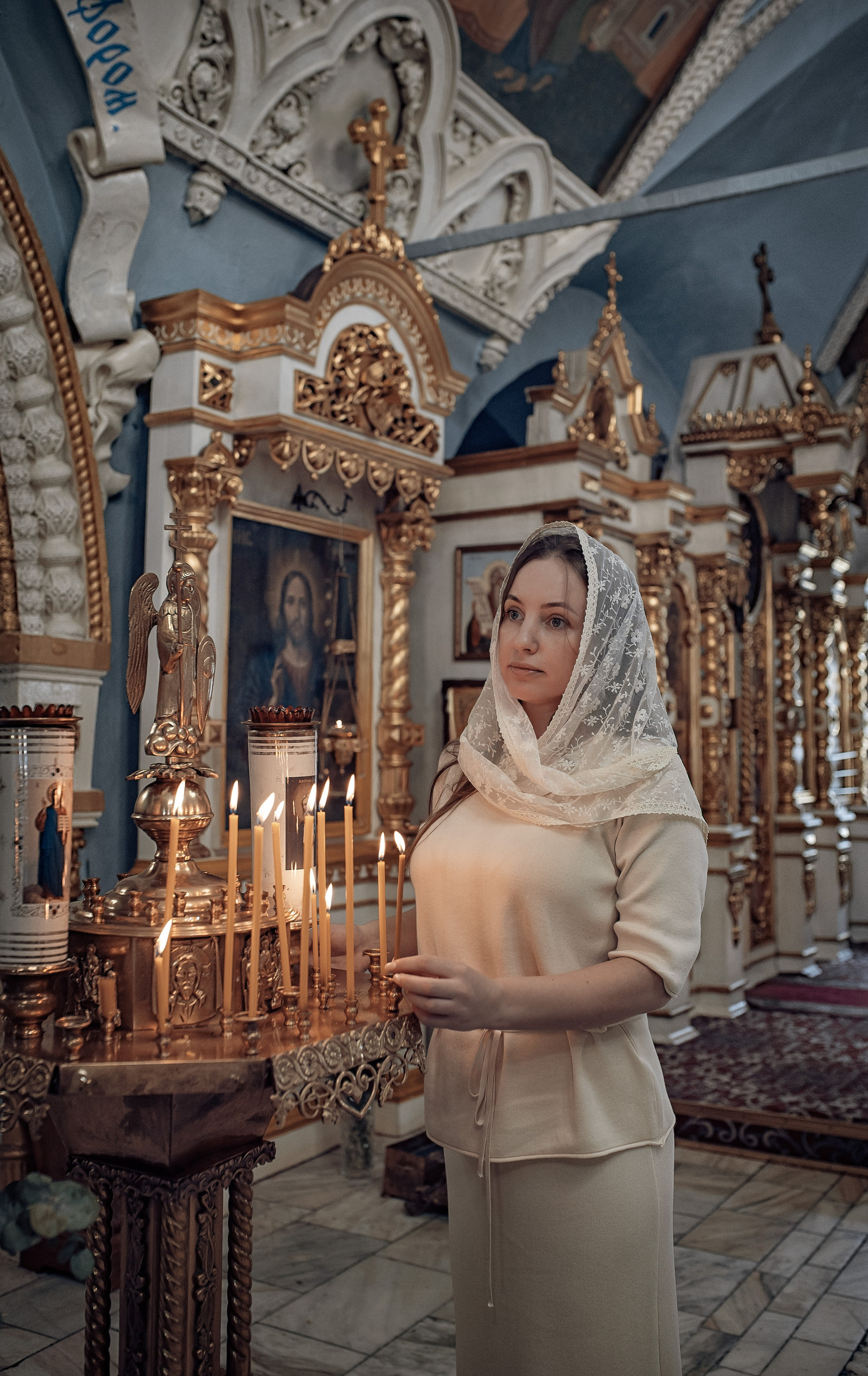 Крещение Аглайи в Покровском кафедральном соборе. Фотографы крещения/венчания  Красноярск Татьяна и Вячеслав Переваловы