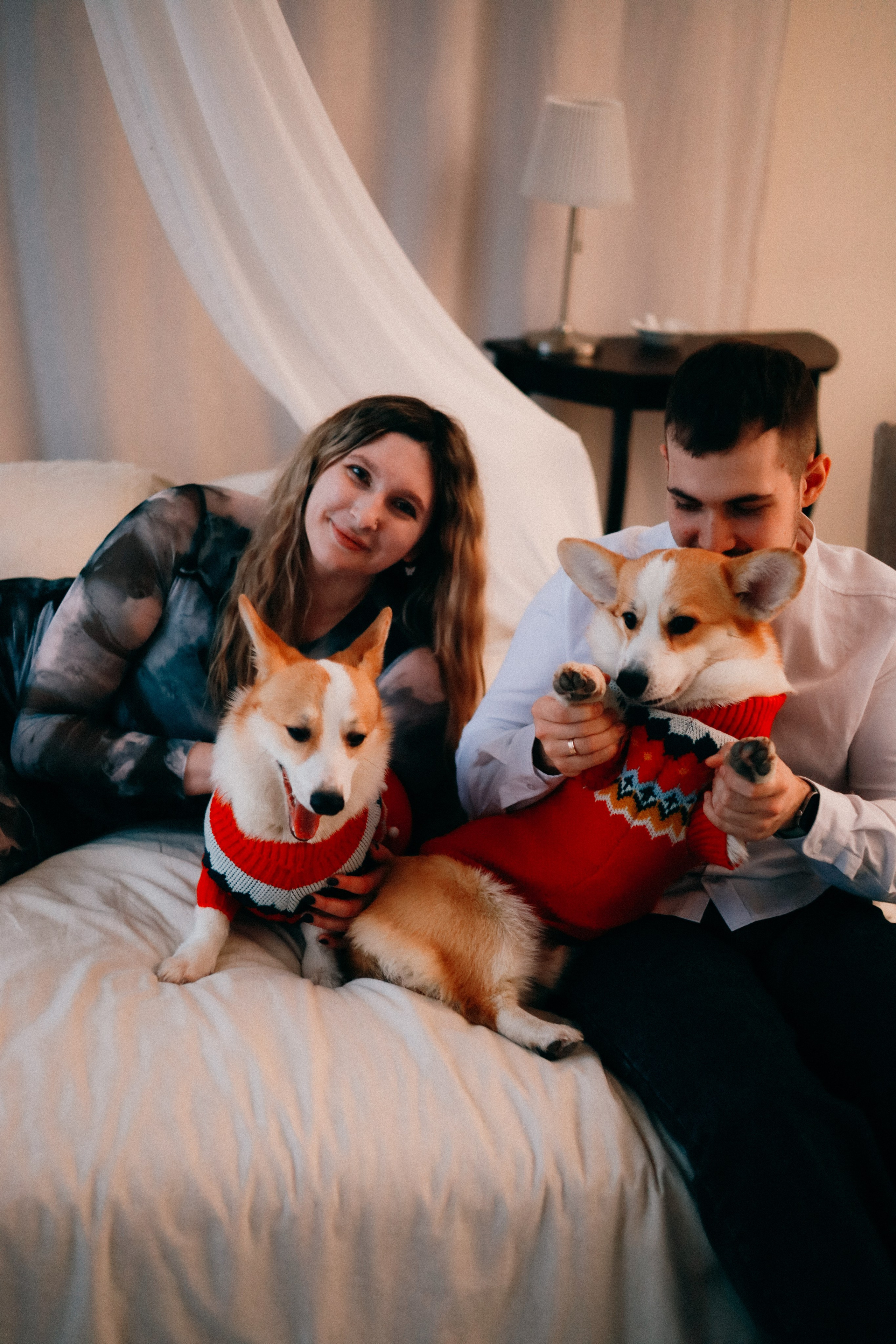 Оля, Антон и сыновья. Фотограф София Комкина