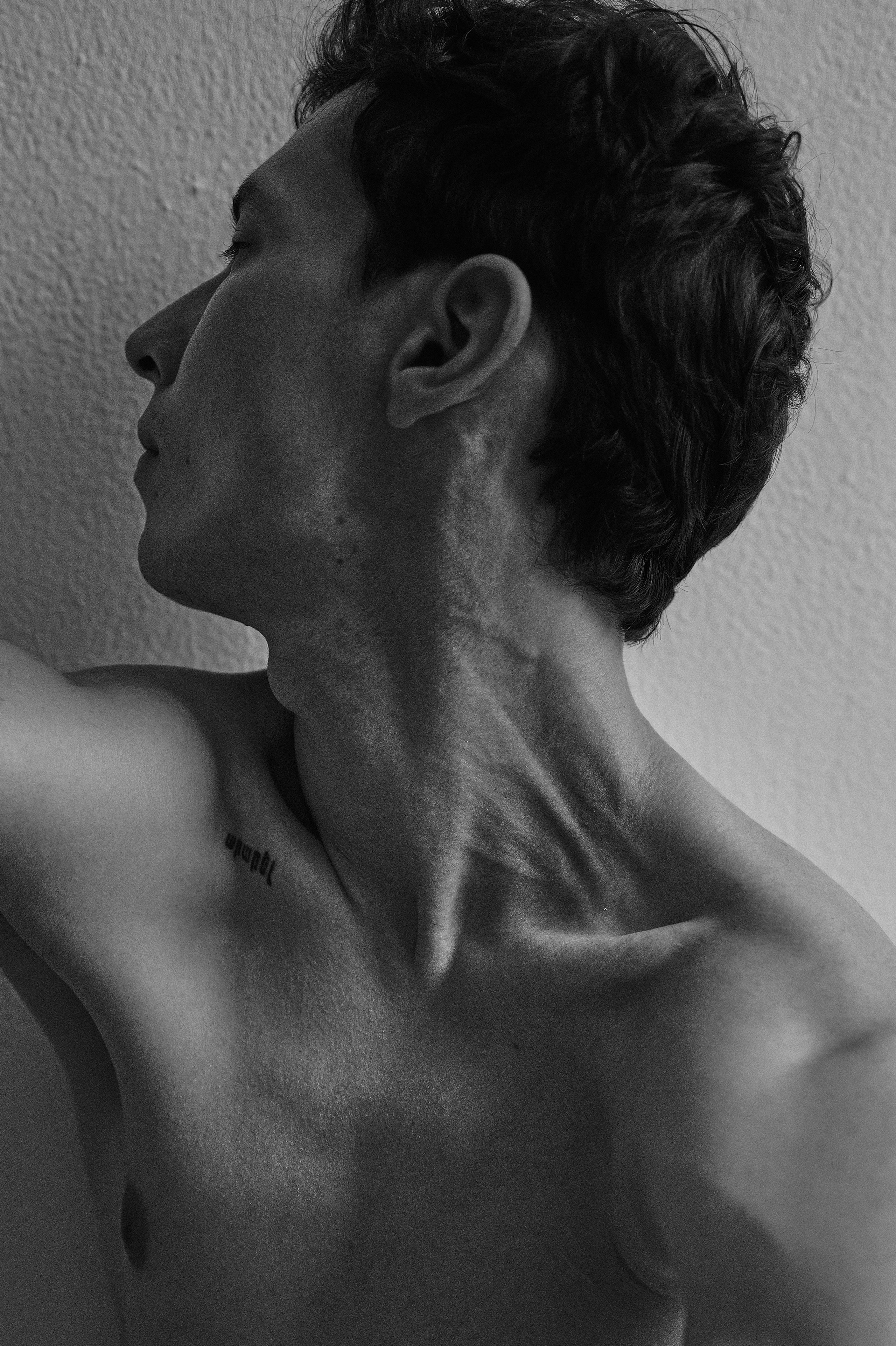 Barcelona photography of male model practicing strength and focus poses