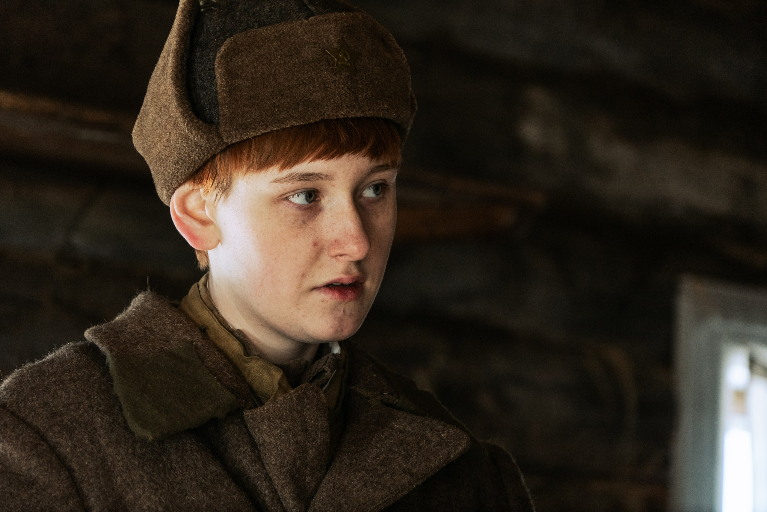 На съемках фильма «Июньская полынь». Мария Колесникова