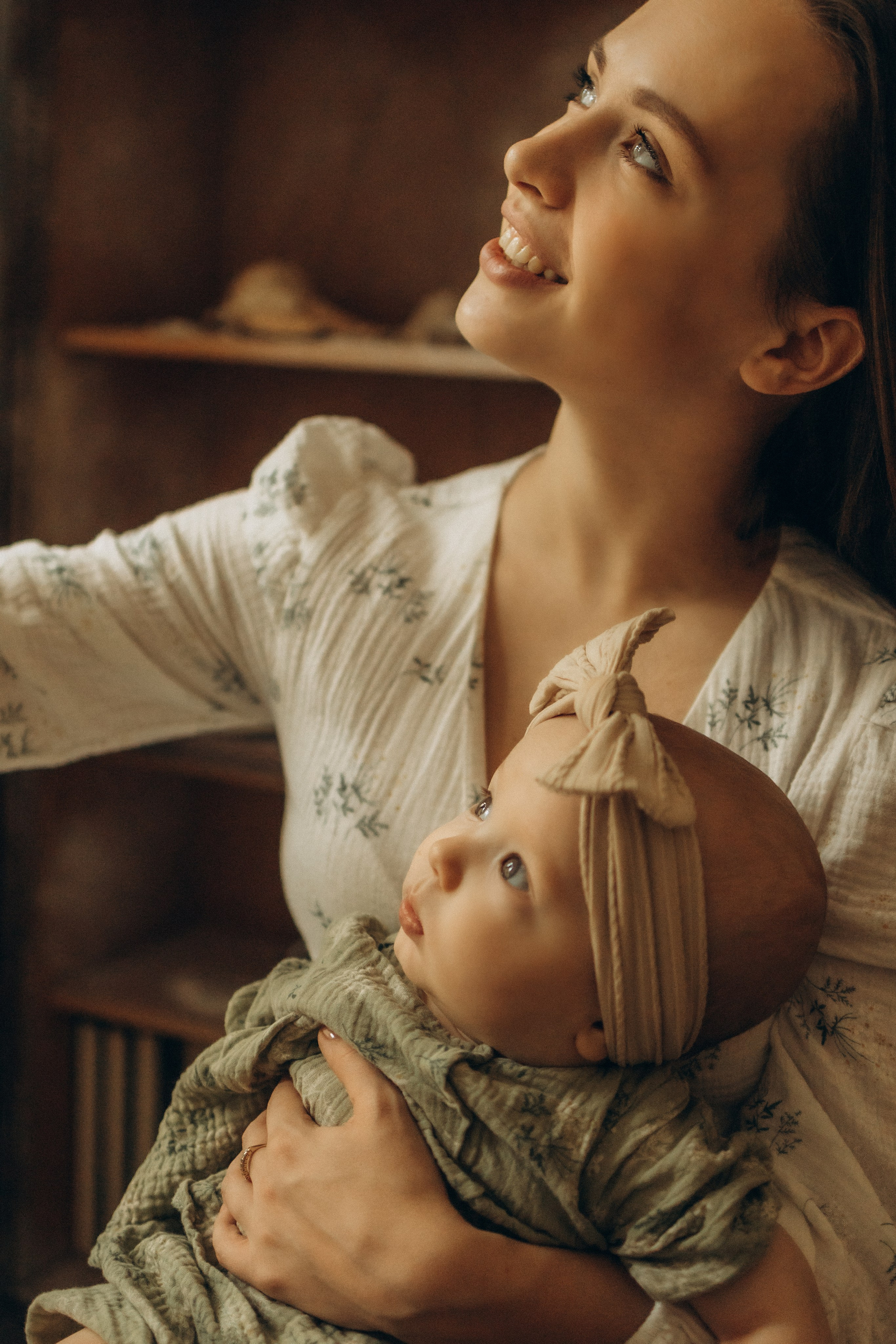 Аня и малышка Настя. Семейный, домашний, ньюборн фотограф Москва Цветкова Елизавета