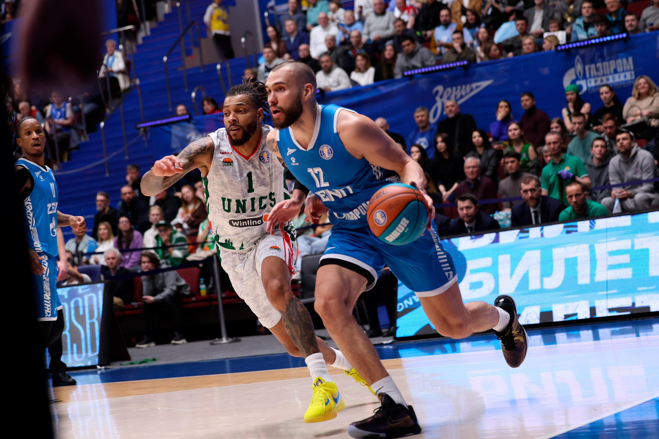 БК Зенит — БК Уникс 13.02.2025. Спортивный и репортажный фотограф Антон Тереханов