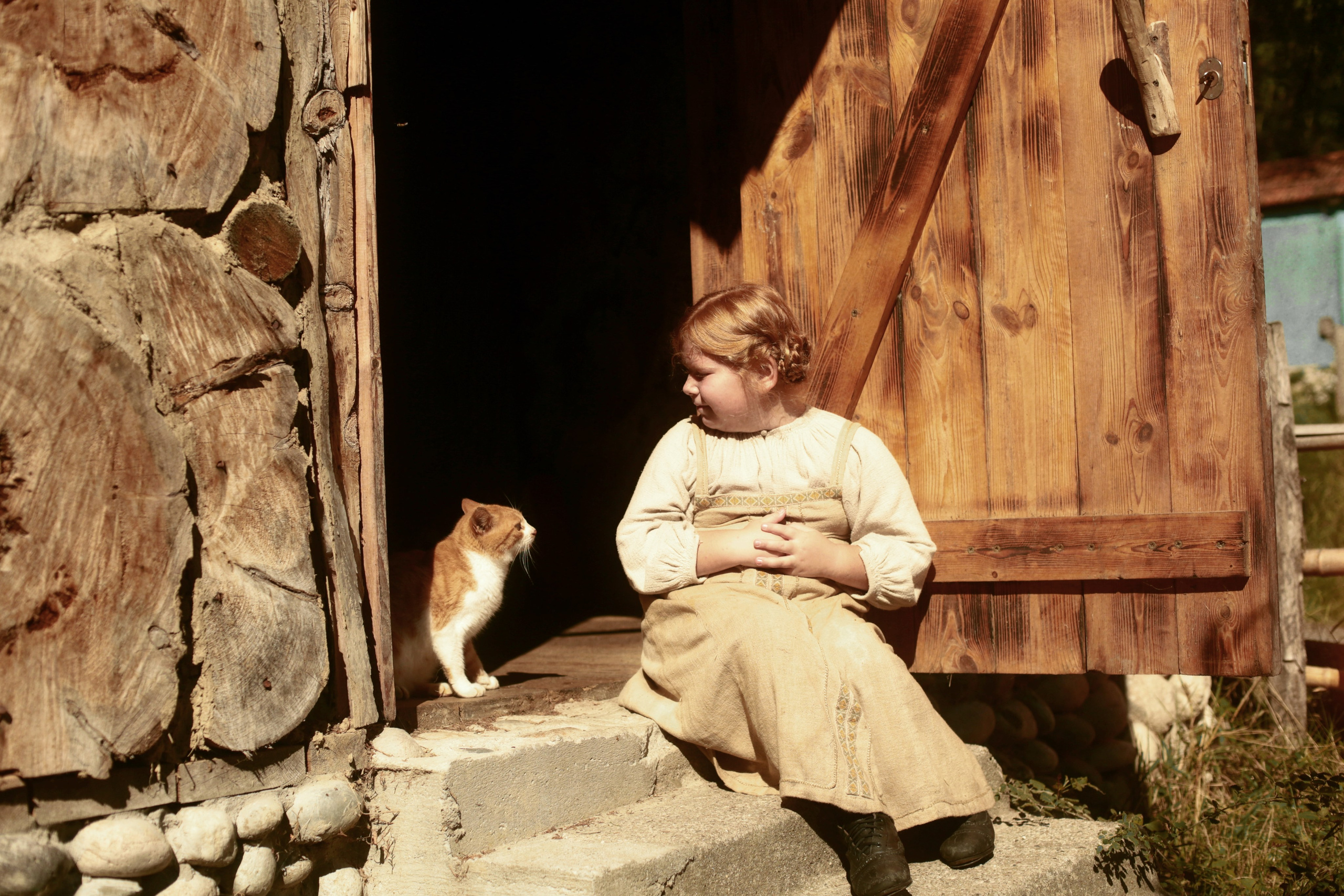Кинематографическая съемка. Старик и дети. Ekaterina Beridze