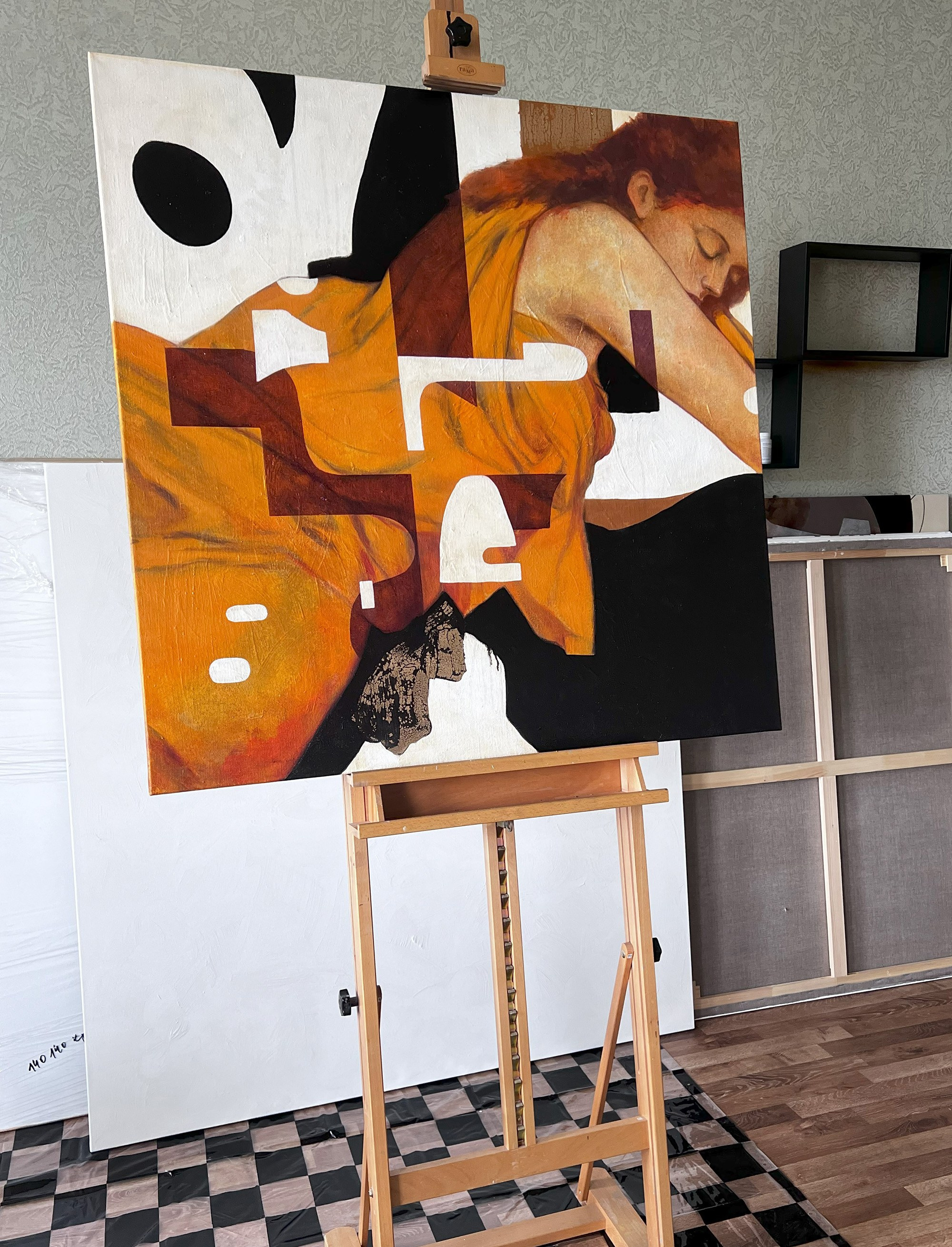 Спящая. Художник-абстракционист Ольга Рикун. Москва