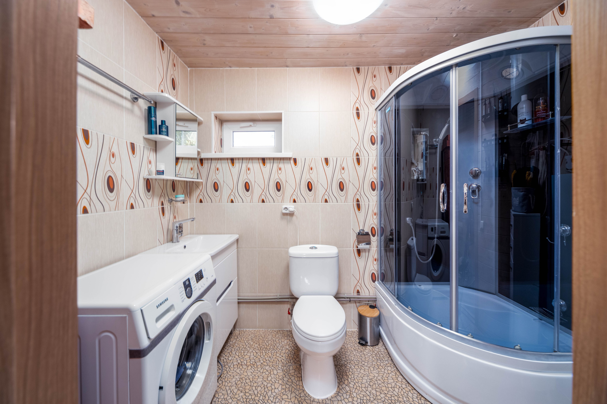 Двухэтажный дом из бруса в деревне Басмановка