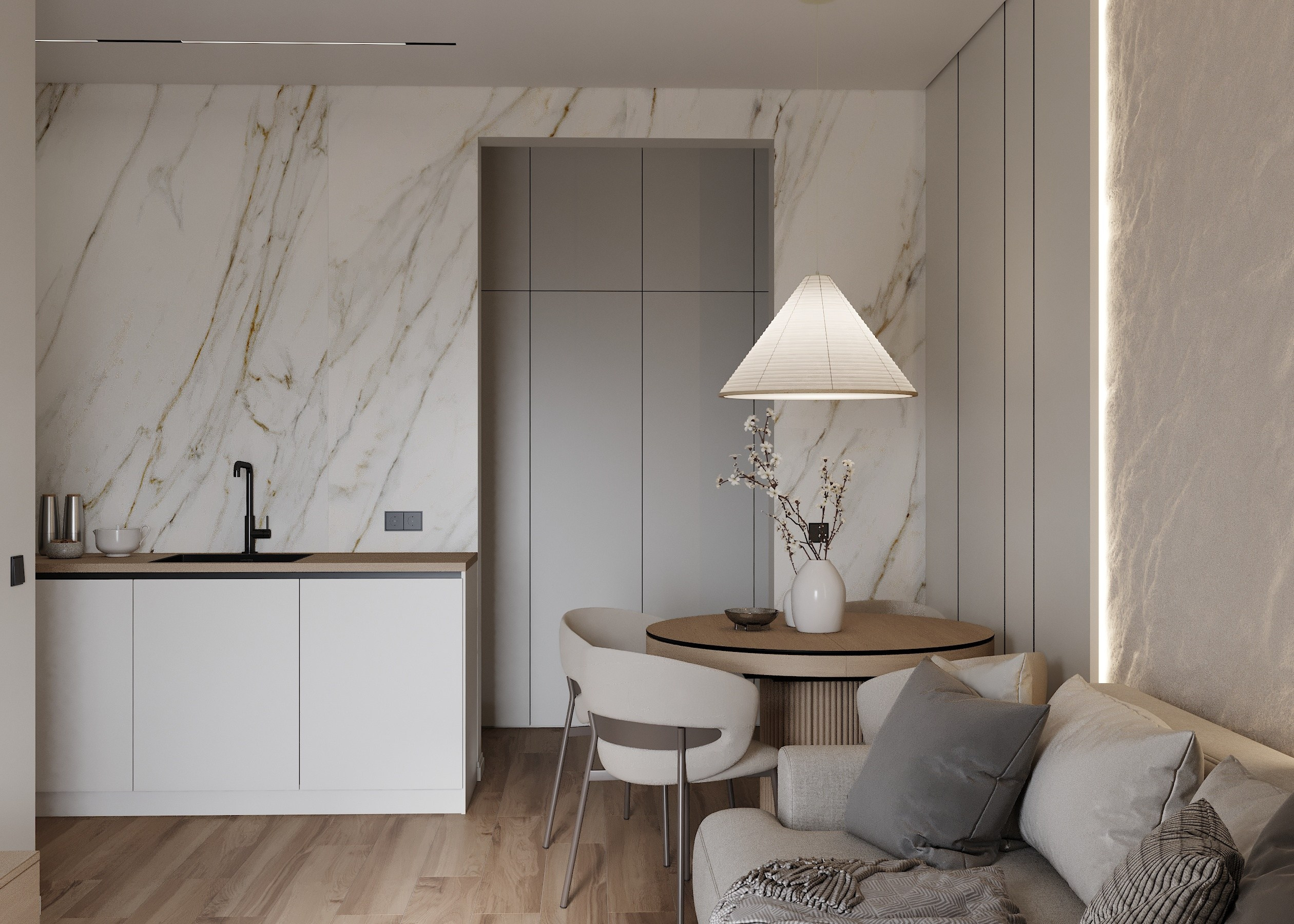 ЖК GREENWOOD 72,0 кв.м. Дизайнер интерьера и 3D визуализатор Ванчугова Ольга