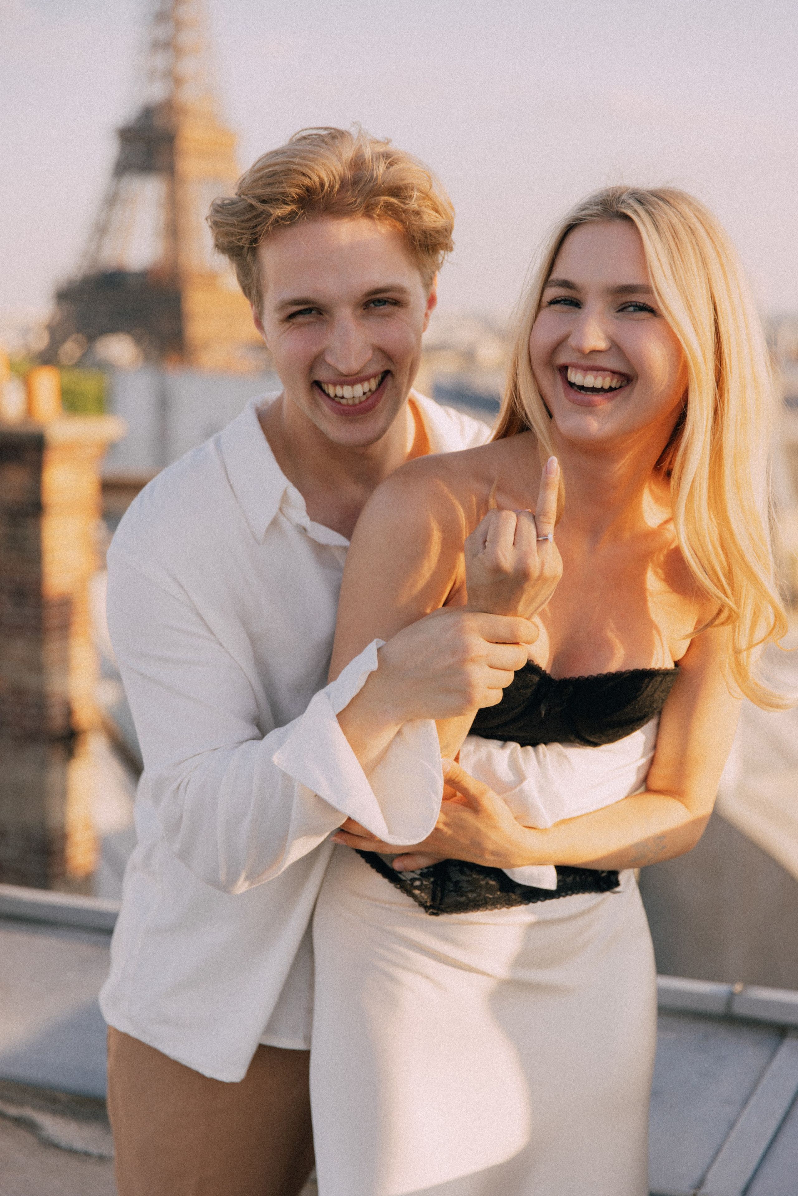 On the rooftops of Paris. Photographer in Paris
