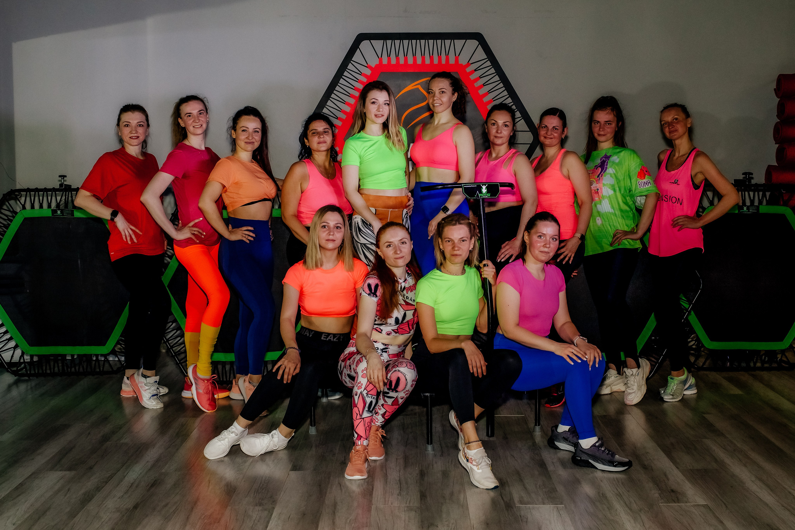 Съемки тренировок для сети студий Jumping Fitness. Ирина Тихонова — фотограф для детей и коллективов в Москве