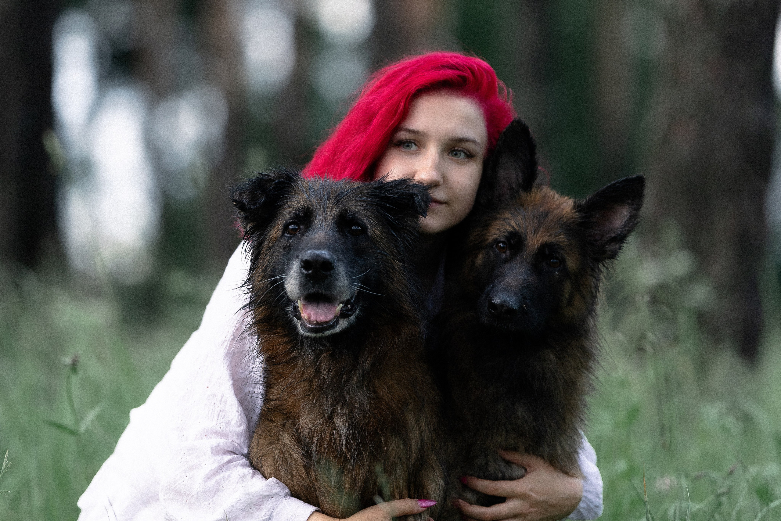 Алена, Фанни и Фрея. Фотограф и видеограф анималист Аганина Дарья