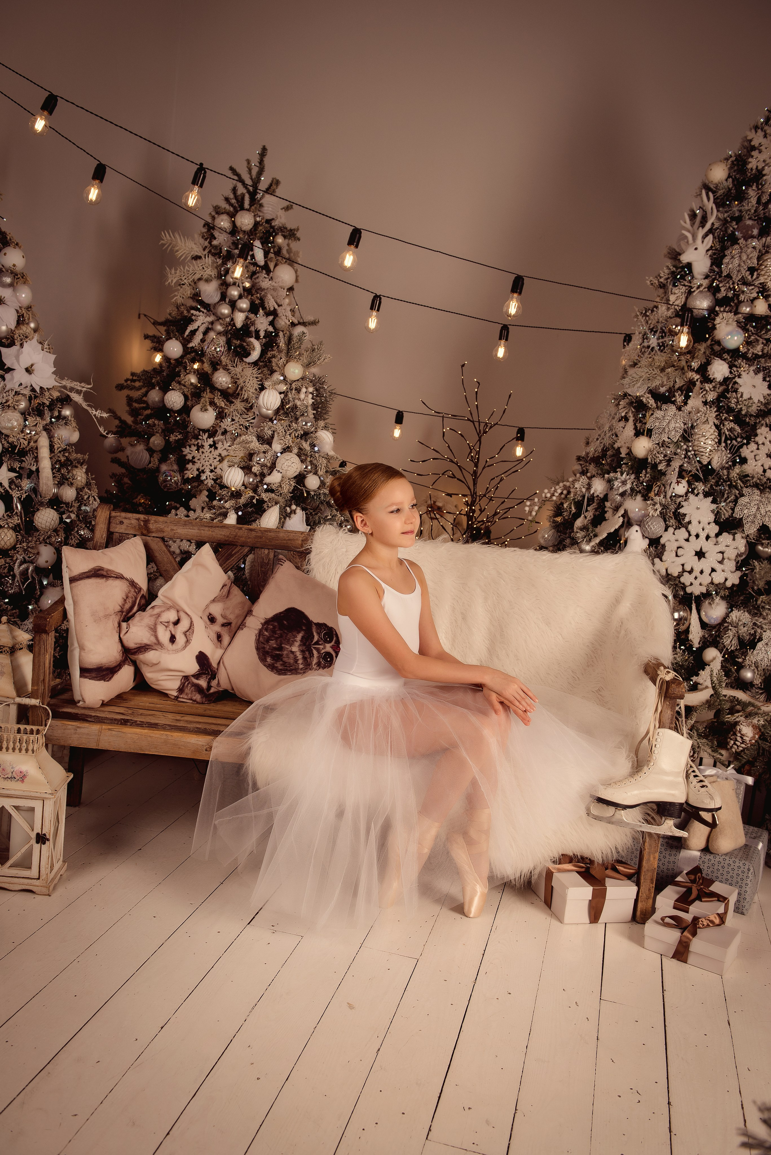 Варя и Милана Новый год. Детский фотограф в Долгопрудном и Москве