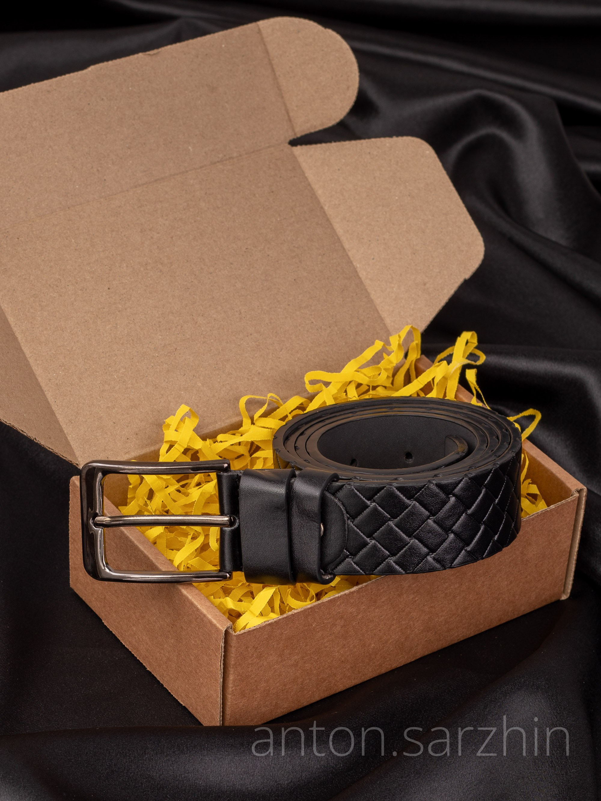 Имиджевая съемка ремня в подарочной упаковке