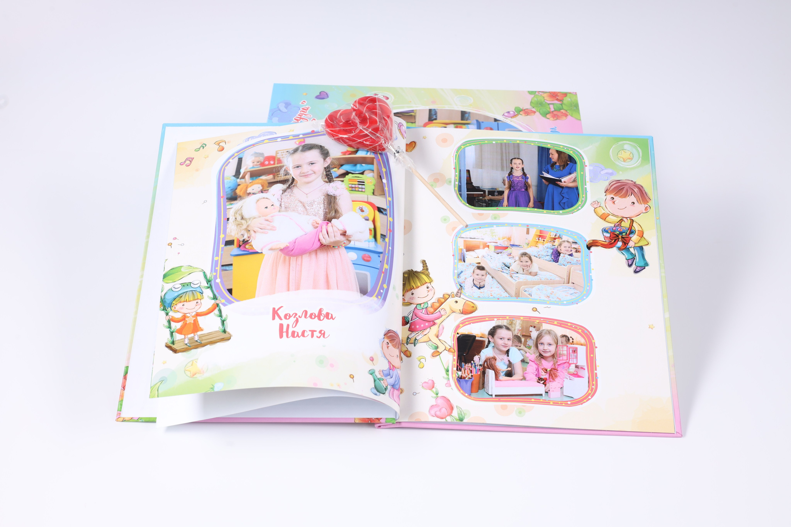 Образец многостраничного фотоальбома для выпускников ДС (3 дня съемок с дорогой в Тульскую область). Фотограф в Туле Крупский АнДРей. Фотостудия «КАДР71» в Туле