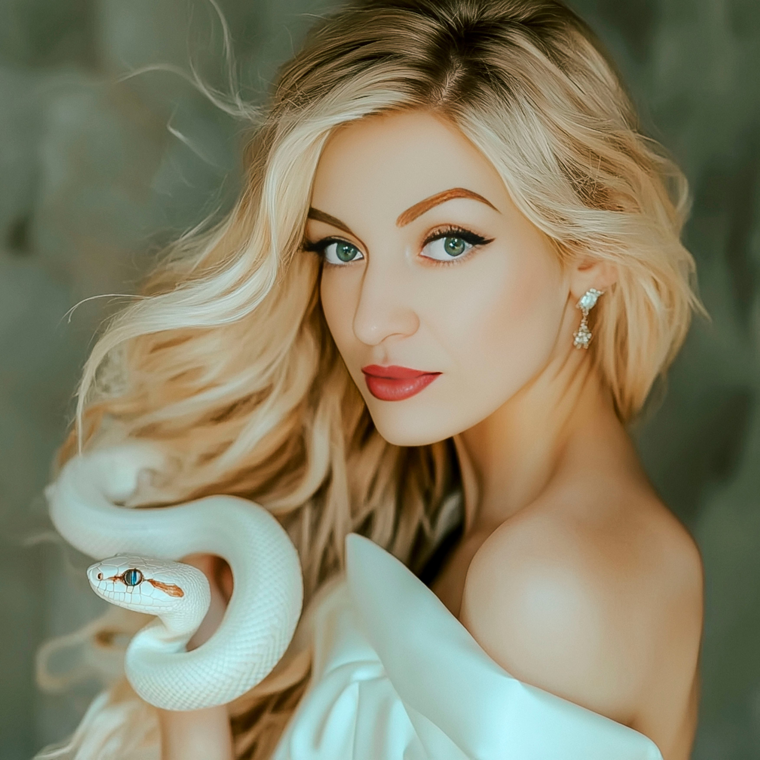 Нейрофотосессия Девушка со змеей.