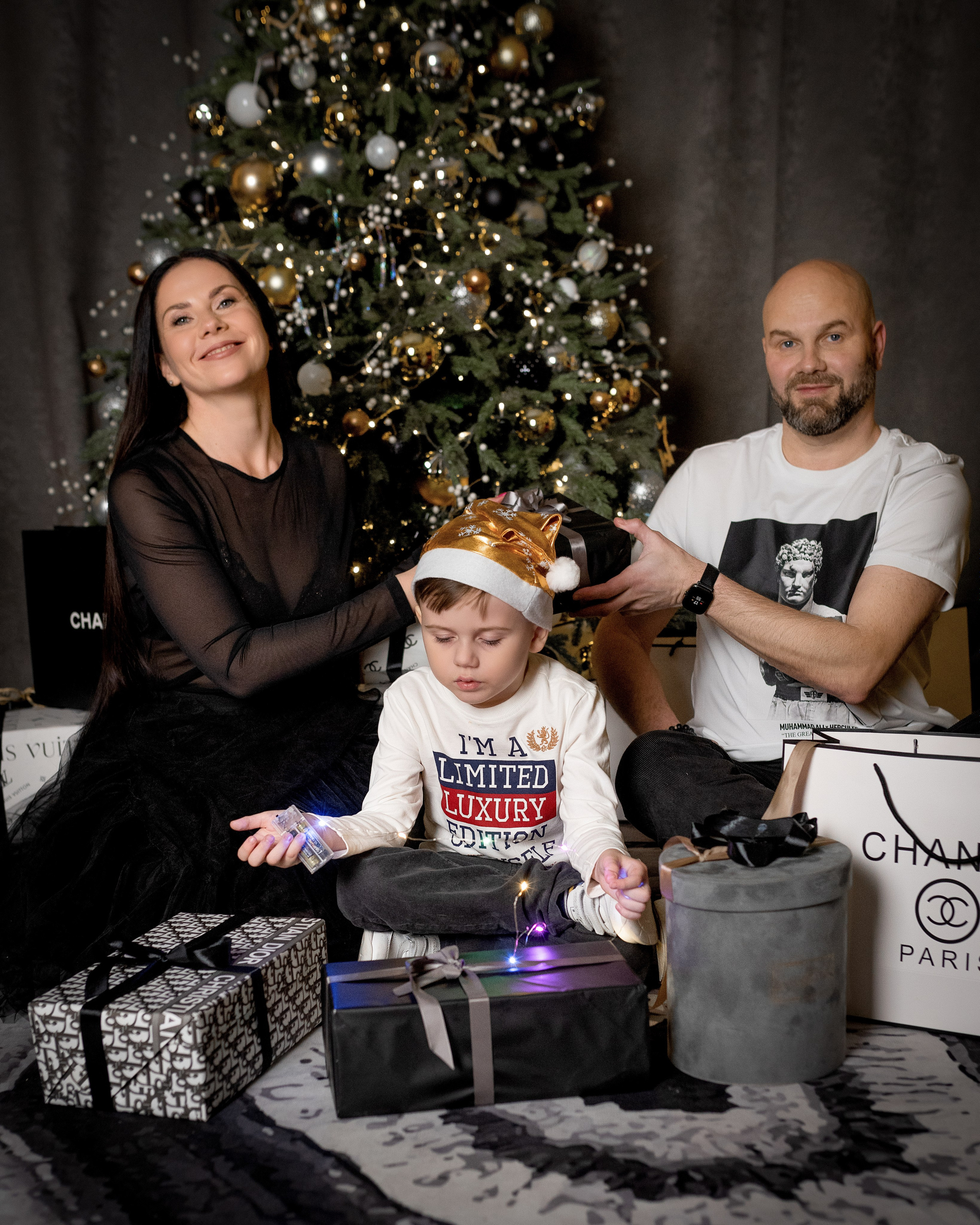 Новогоднее: Алексей, Алена и Степан. Фотограф г. Хабаровск