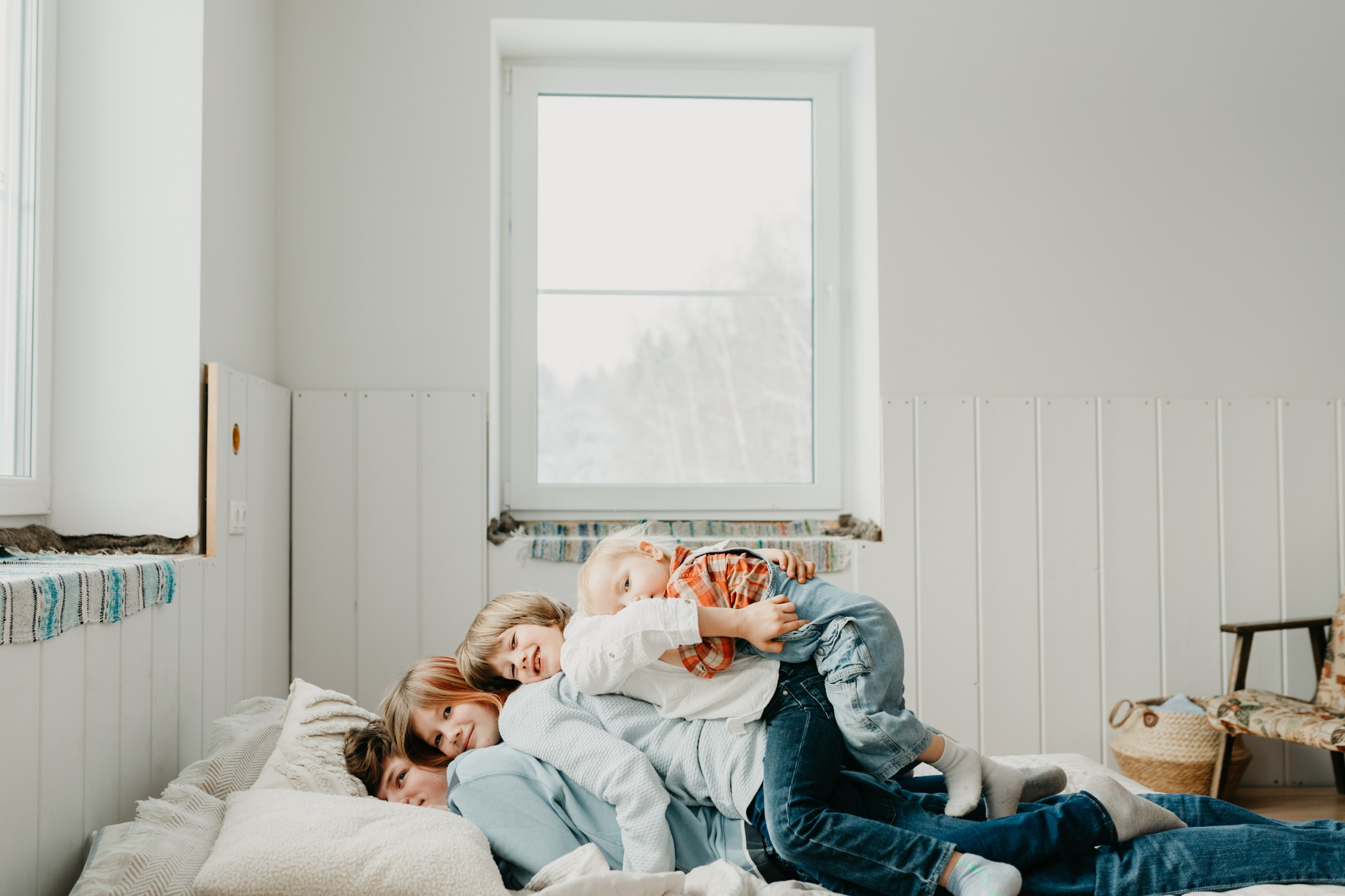 Рождественская Новогодняя Семейная Фотосессия дома. Семейный фотограф Маша Тимофеева | Москва