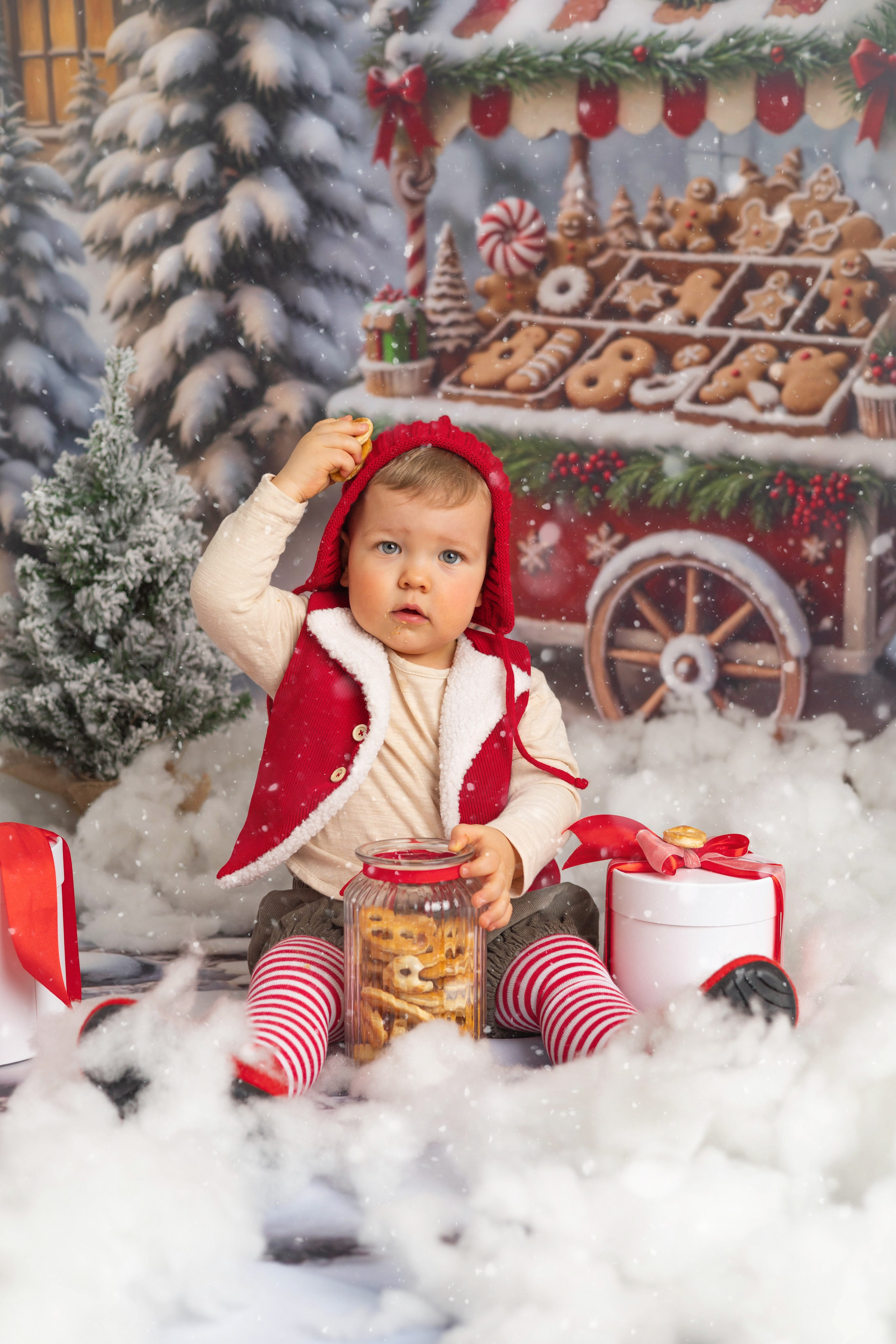 «Новогодний гномик». «Вкадре» — фотосессия новорожденных Тула | детский фотограф в Туле