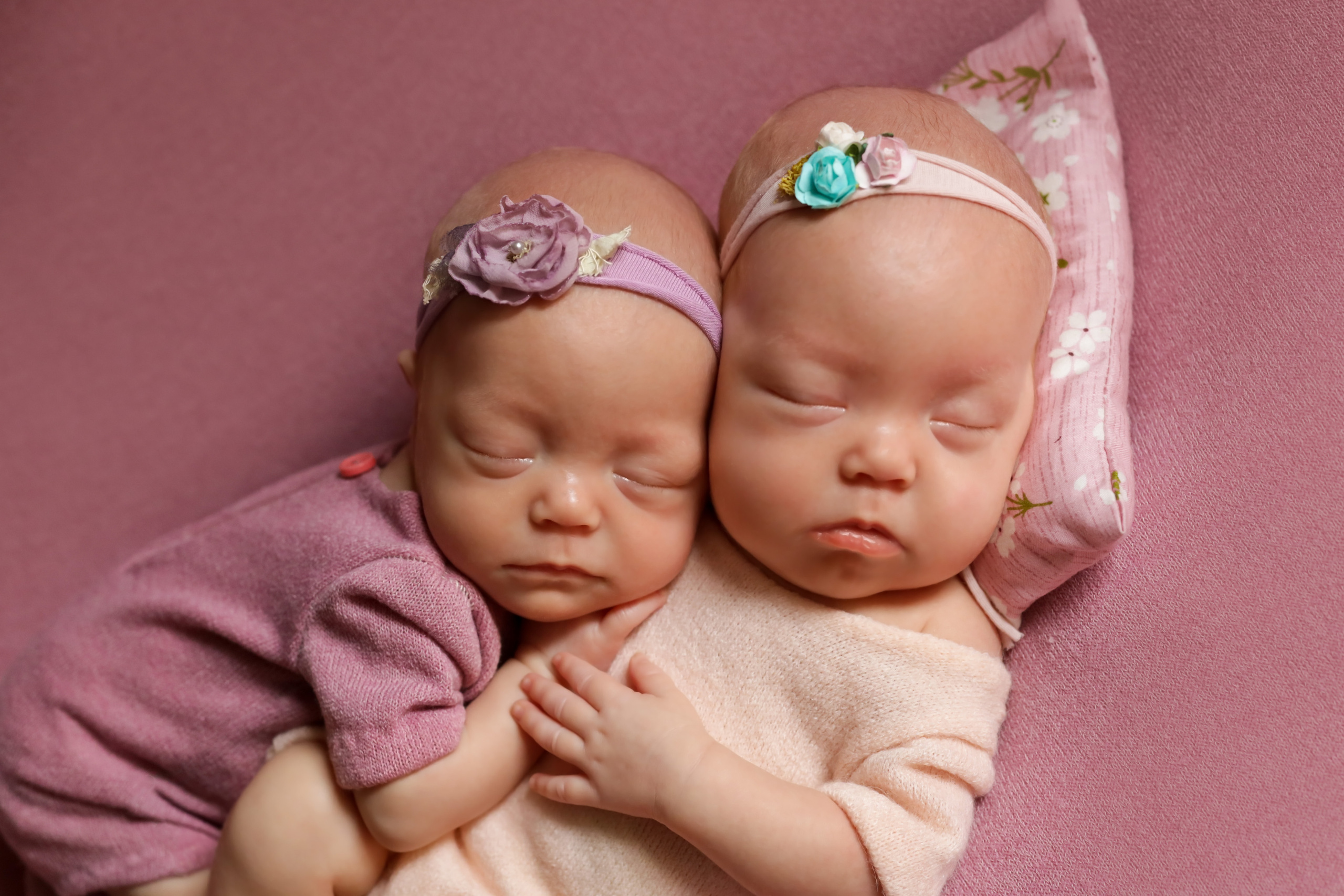 Элина и Арина 1,5 месяца. Семейный фотограф и фотограф новорожденных в Санкт-Петербурге Алина Фе