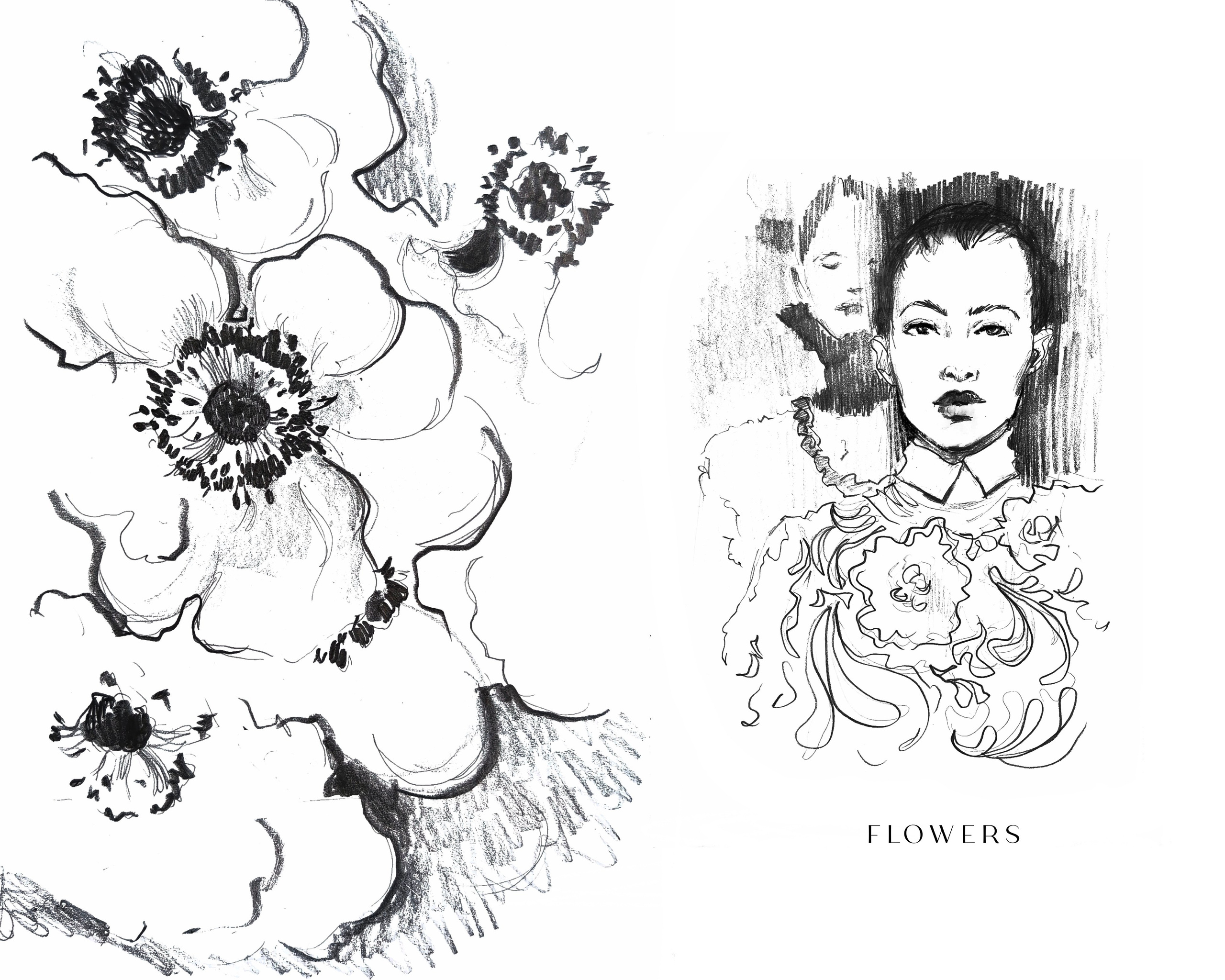 Sketchbook Monochrome. Коммерческий иллюстратор | Юлия Кученко