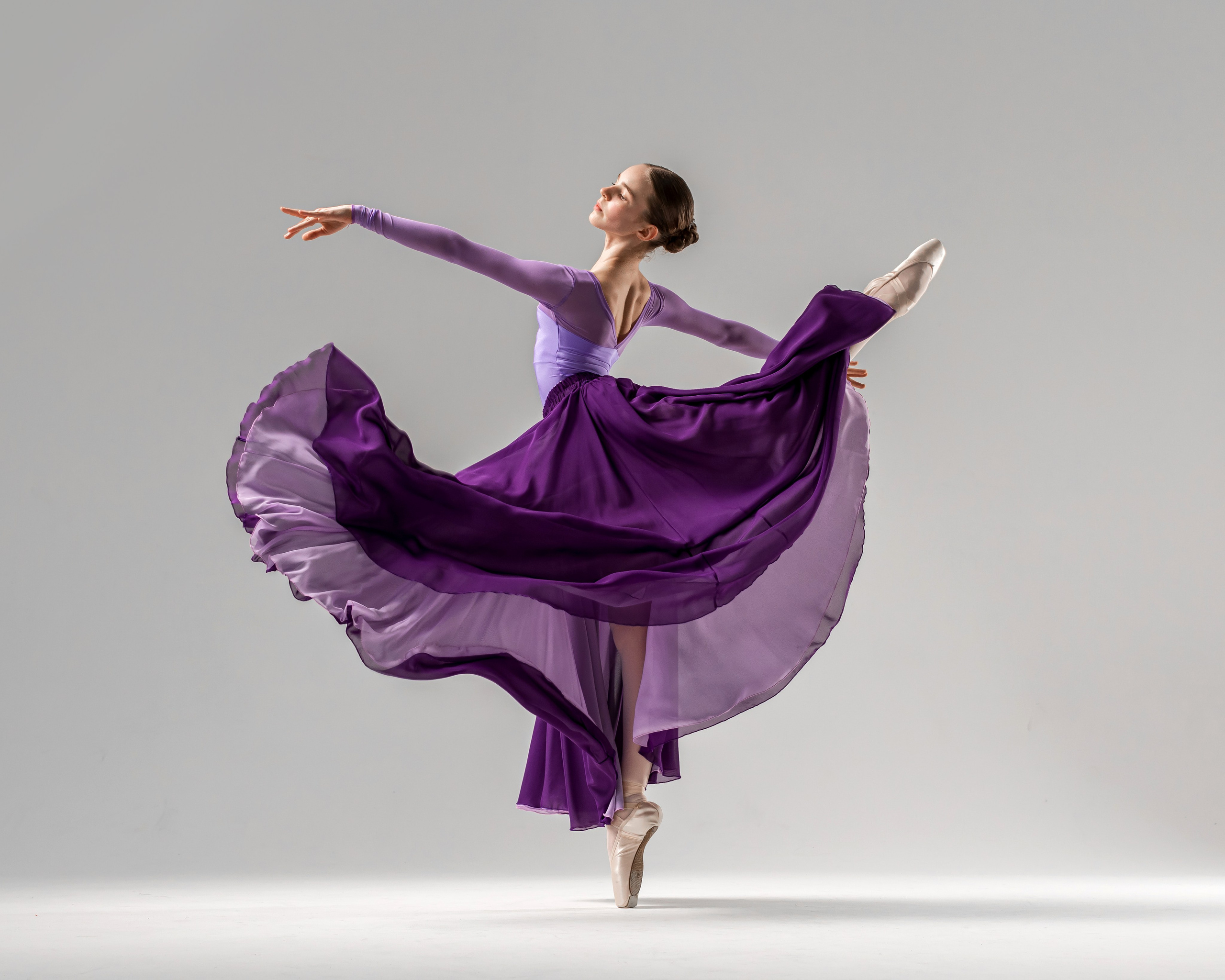 Фиолетовая воздушная длинная юбка напрокат. Балетный фотограф Алина Ханько — Душа Балета
