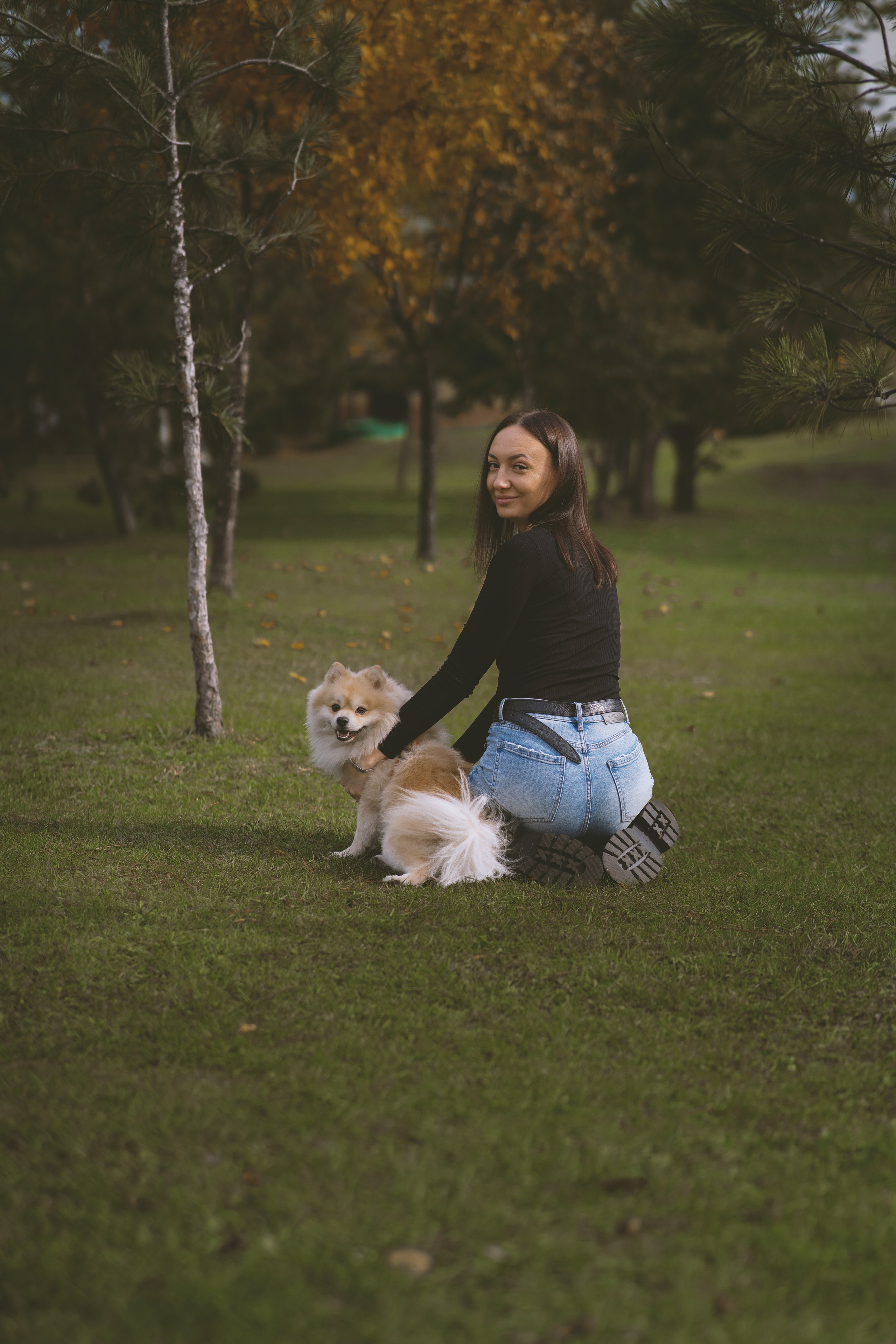 Дарья и ее шпиц Роня. Фотограф в Хабаровске — Виолетта Агафонова