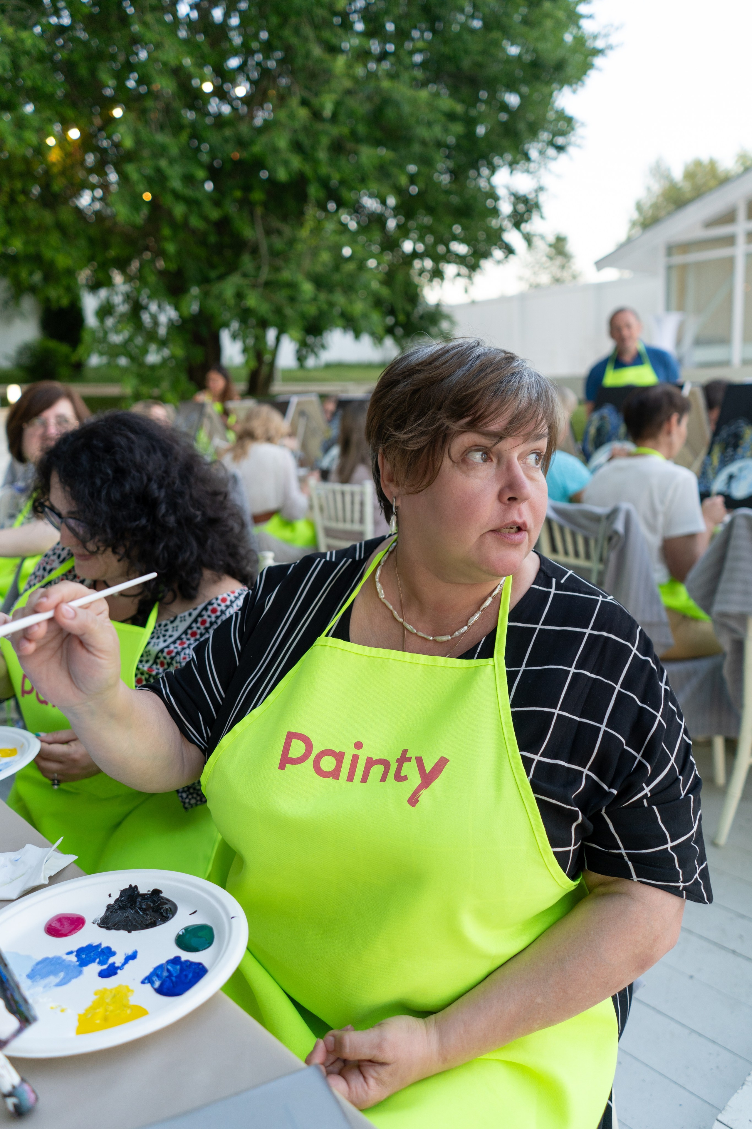 Репортажная съёмка мастер-класса по рисованию. Фотограф Елизавета Потешкина