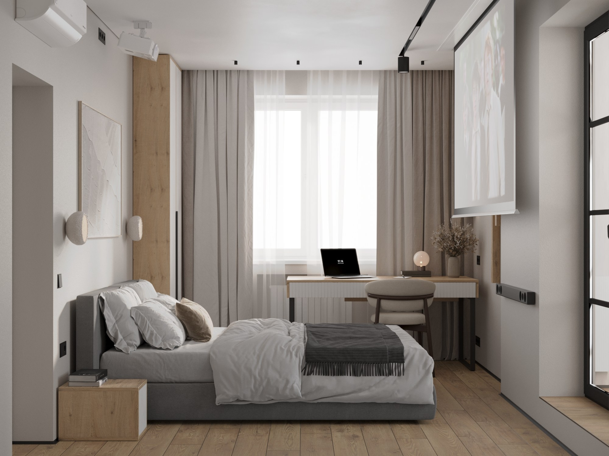 Спальня. 3D-дизайнер Кристина Пуляевская