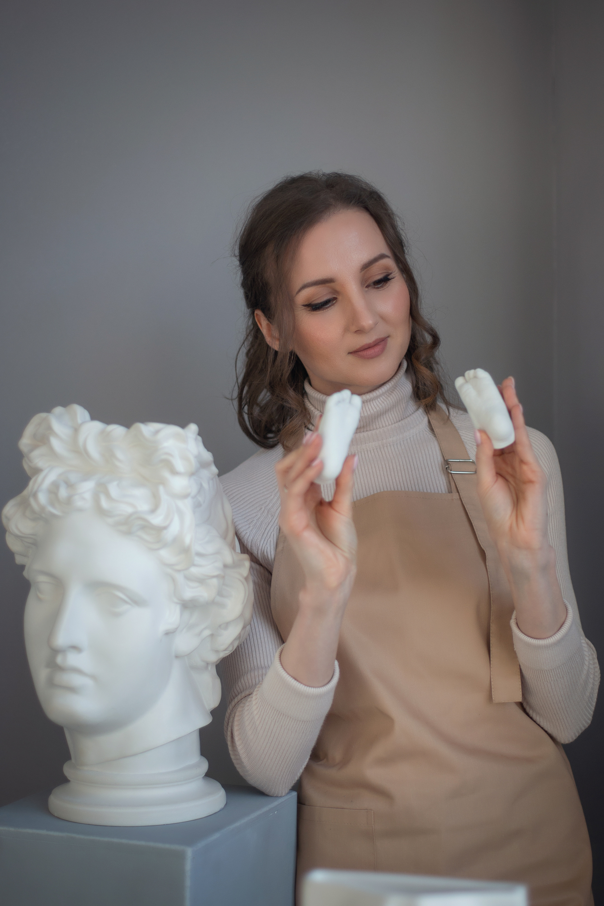 Скульптур Елена. Слепки ручек/ножек малышей и семейные скульптуры_2022. Семейный фотограф в Санкт-Петербурге