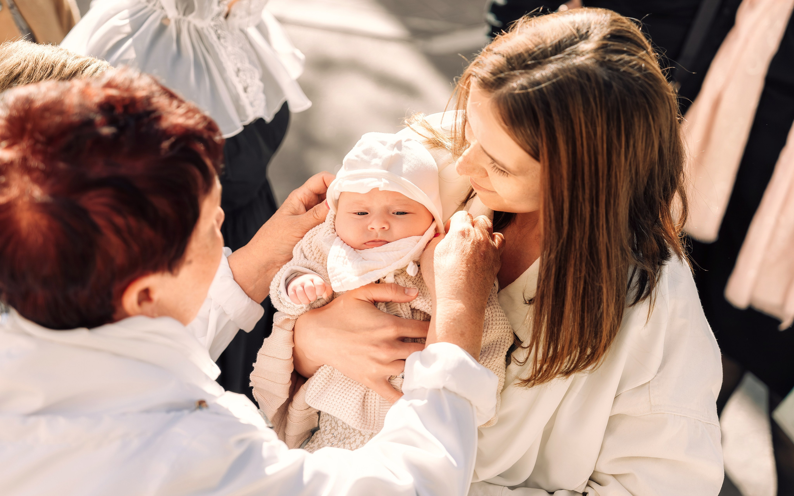 Встреча перед таинством крещения.