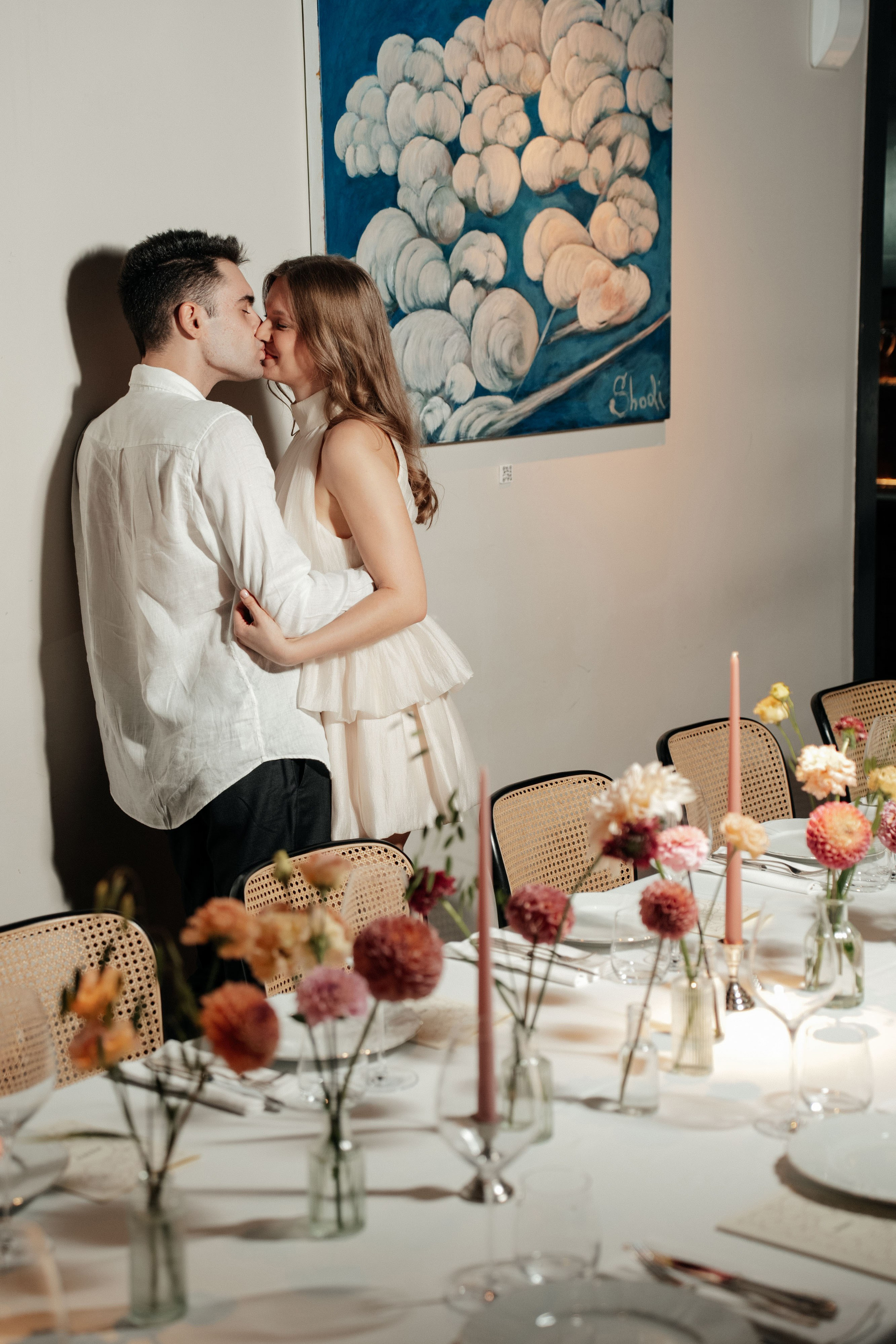 Свадебный ужин в кругу друзей/ ресторан Мина. Свадебный фотограф Москва Александра Аверкова