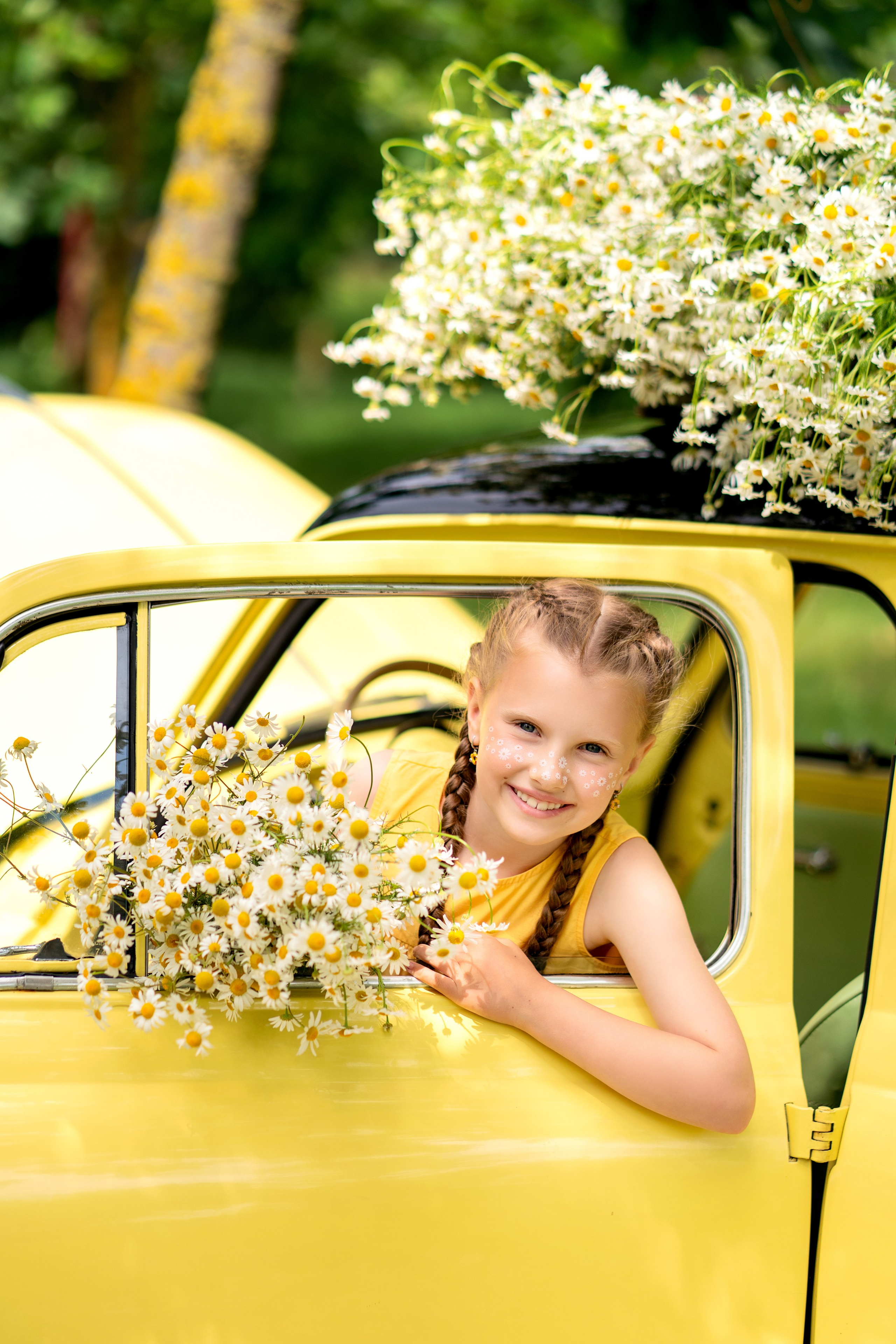 Фотодень Машина с ромашками. Семейный и свадебный фотограф Минск, Беларусь Анна Орловская